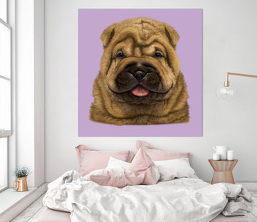 3D Shar Pei Puppy Portrait 069 Vincent Hie Wall Sticker