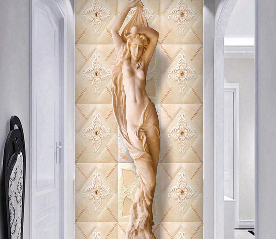 3D Carving Woman 627 Wall Murals Wallpaper AJ Wallpaper 2