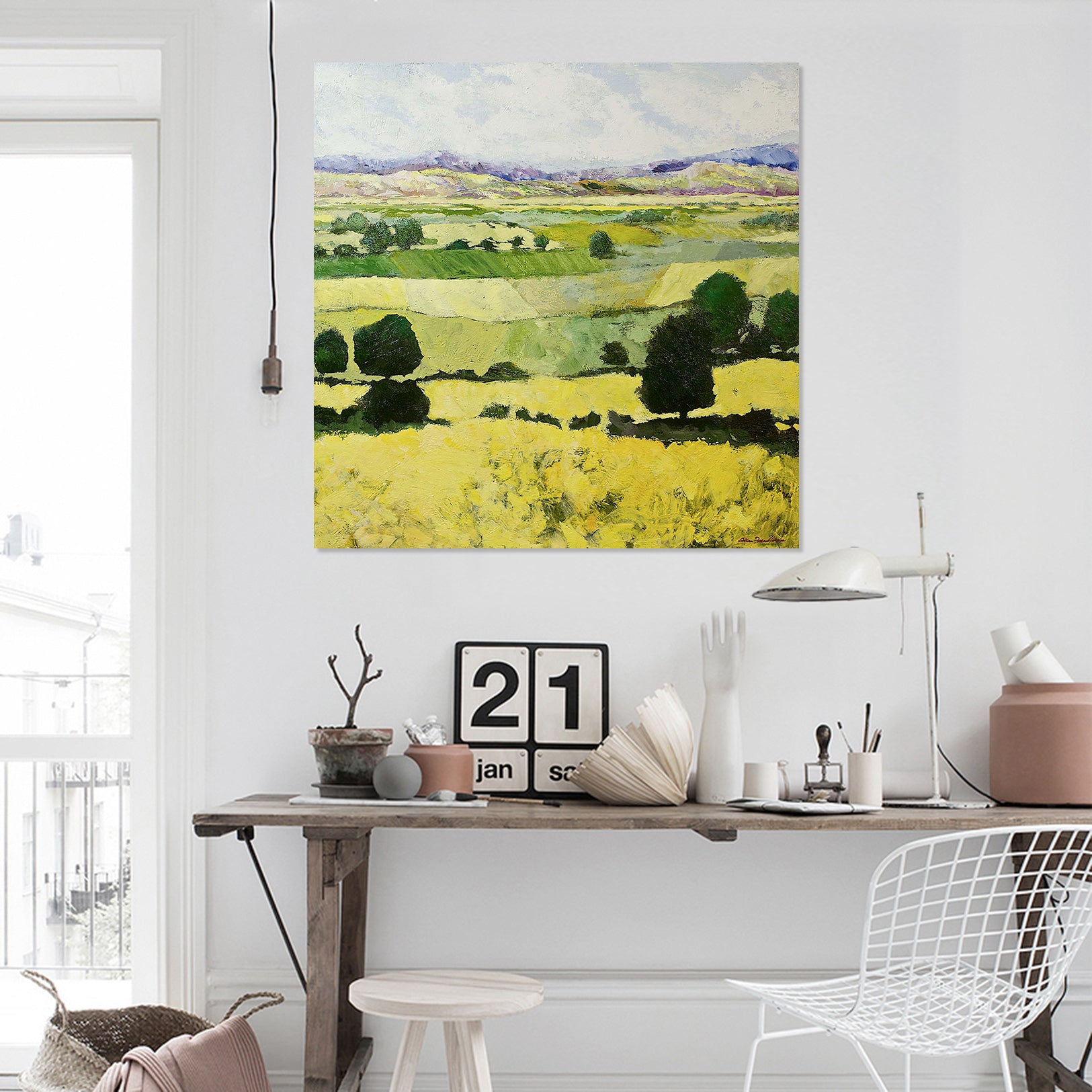 3D Steppe Yellow 110 Allan P. Friedlander Wall Sticker