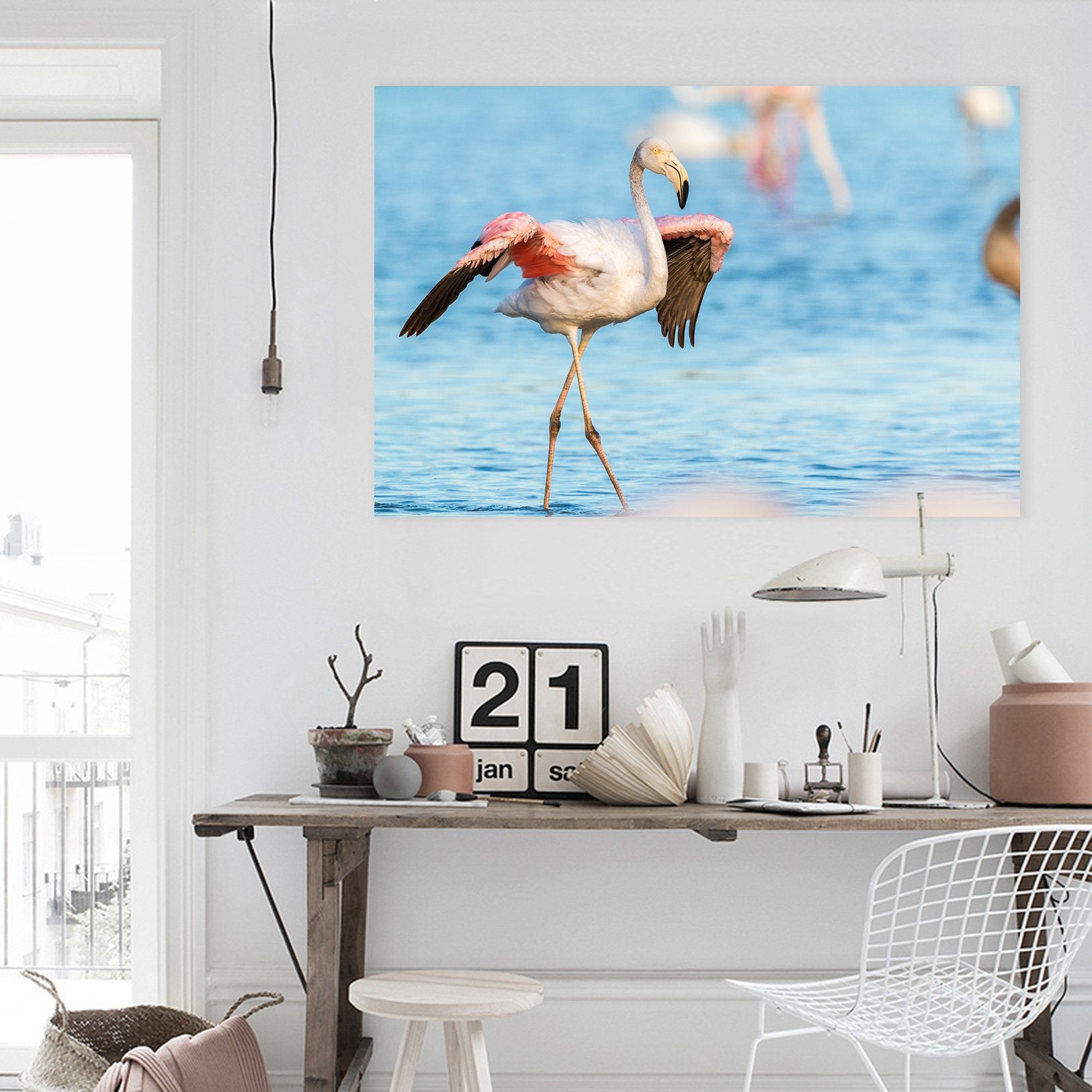 3D Flamingo 51 Animal Wall Stickers Wallpaper AJ Wallpaper 2