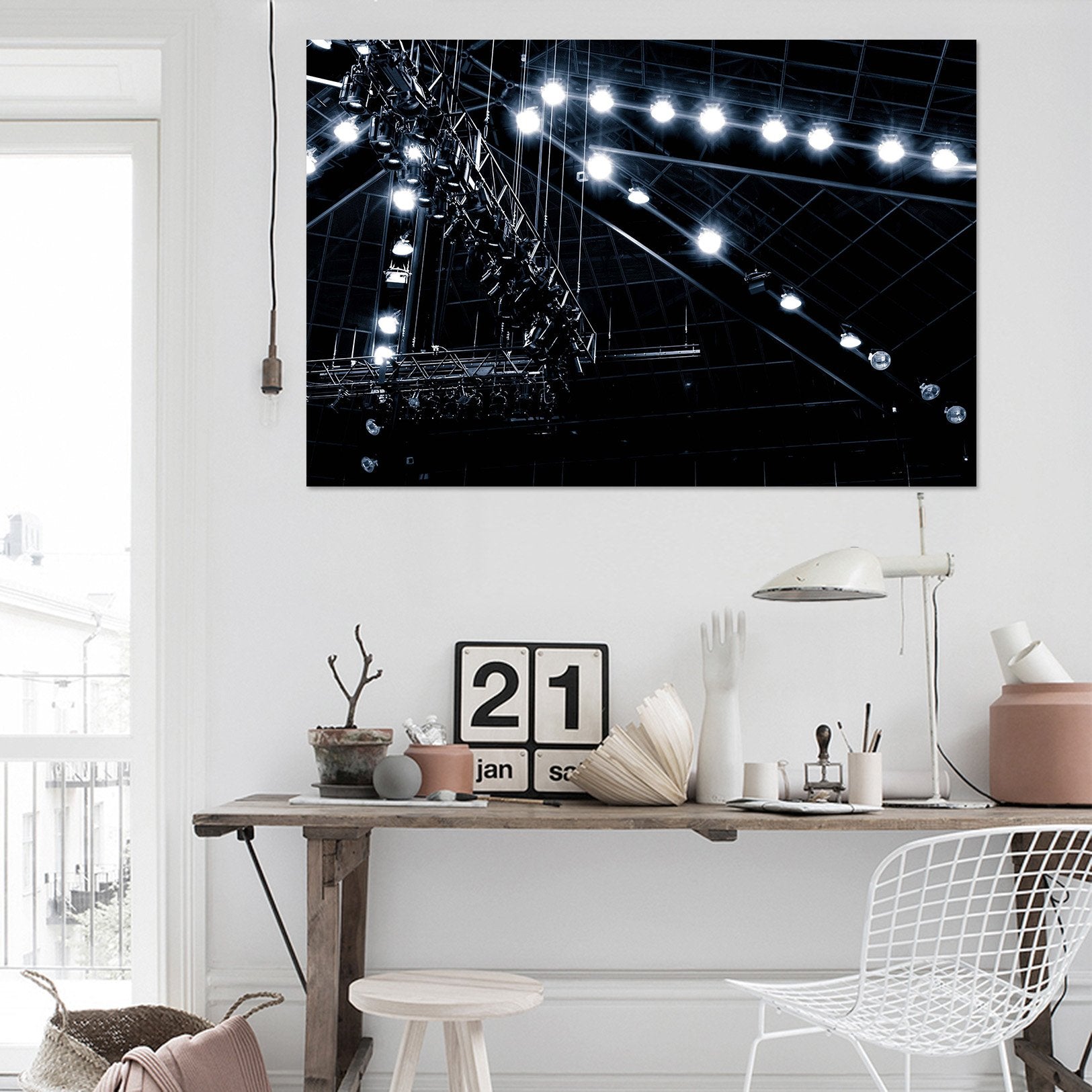 3D Black City Light 025 Noirblanc777 Wall Sticker Wallpaper AJ Wallpaper 2