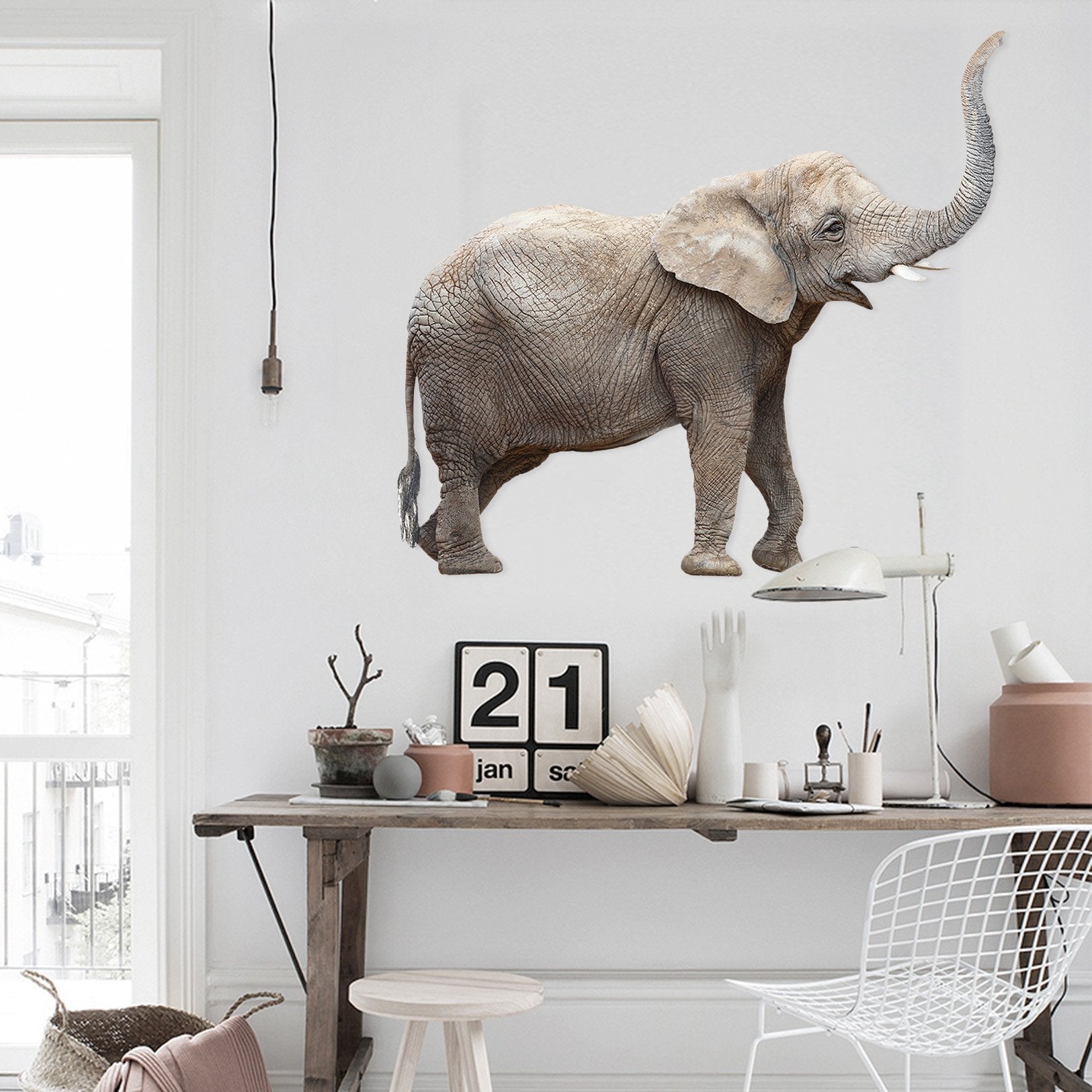 3D Elephant Nose 058 Animals Wall Stickers Wallpaper AJ Wallpaper