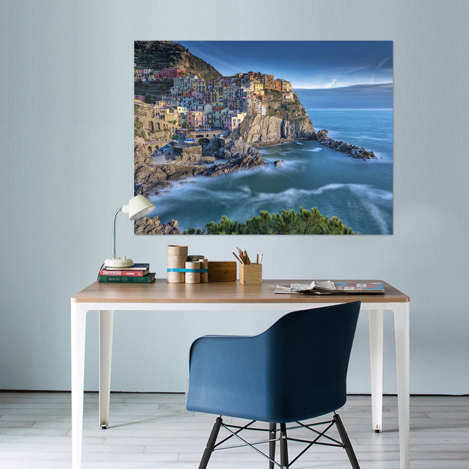 3D Cliff Sea 123 Marco Carmassi Wall Sticker