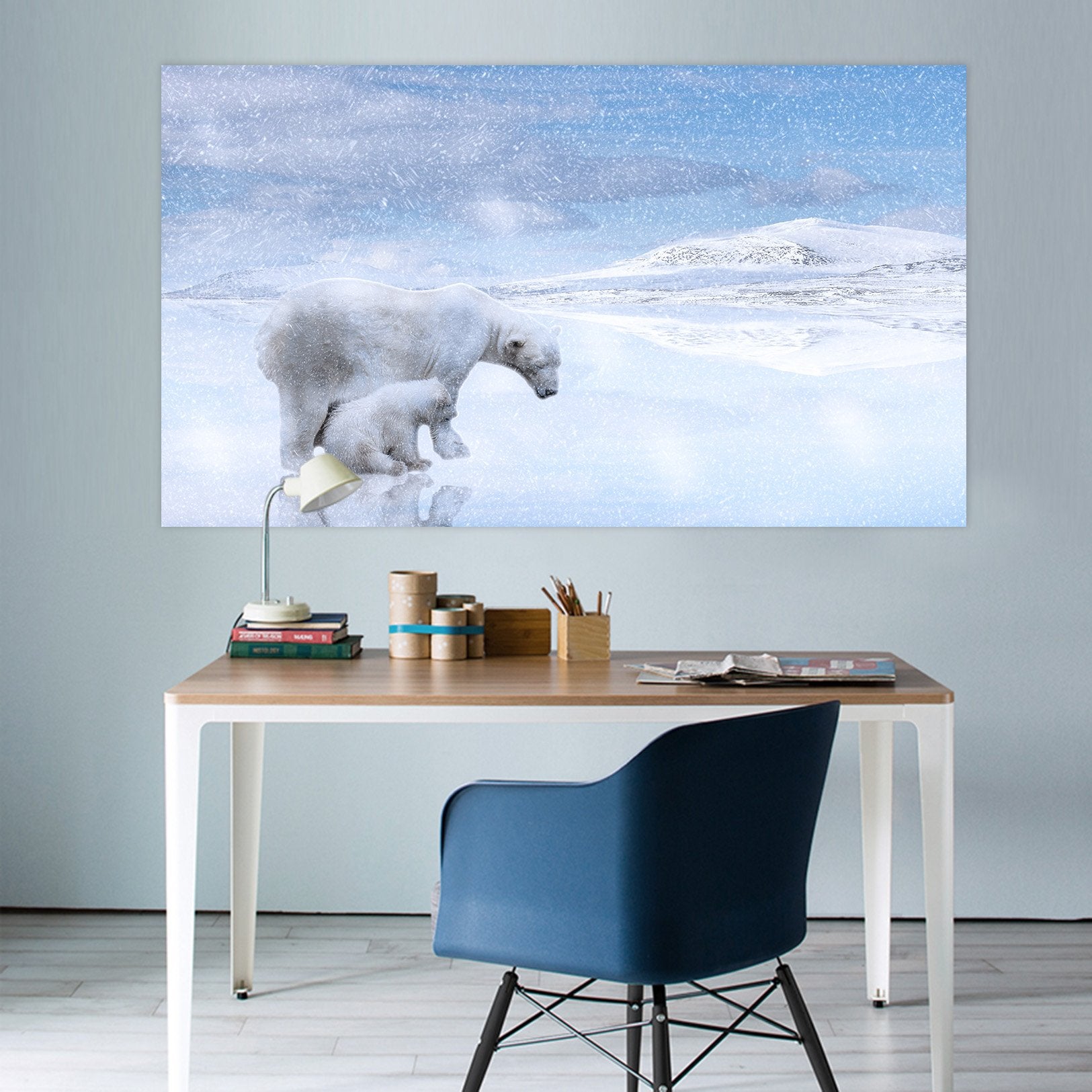 3D Polar Bear 107 Animal Wall Stickers Wallpaper AJ Wallpaper 2