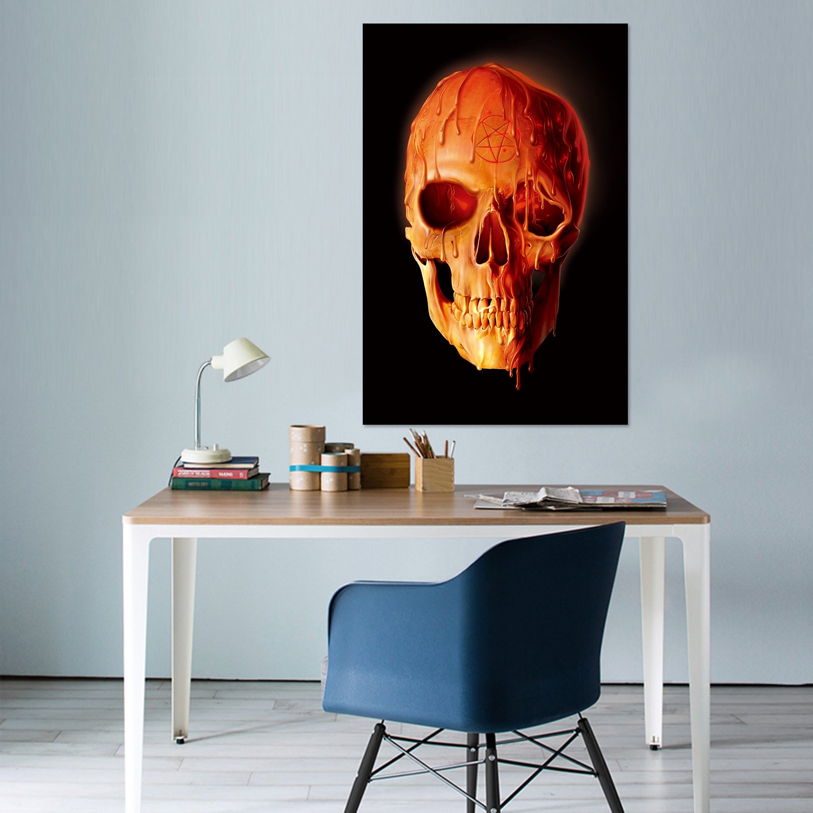 3D Wax Skull 091 Vincent Hie Wall Sticker