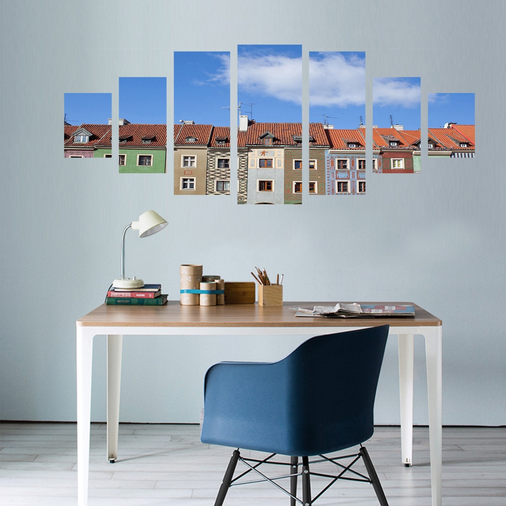 3D Tile House 115 Unframed Print Wallpaper Wallpaper AJ Wallpaper