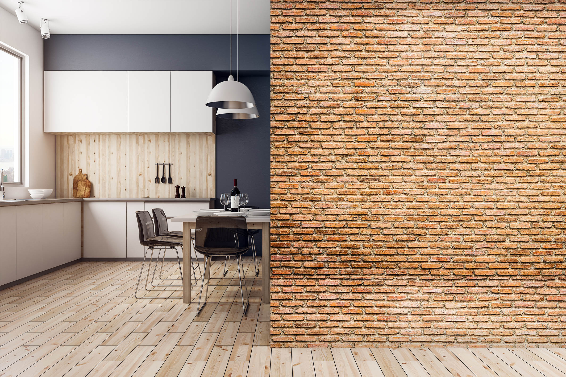 3D Red Brick Cement Wall 73 Wall Murals