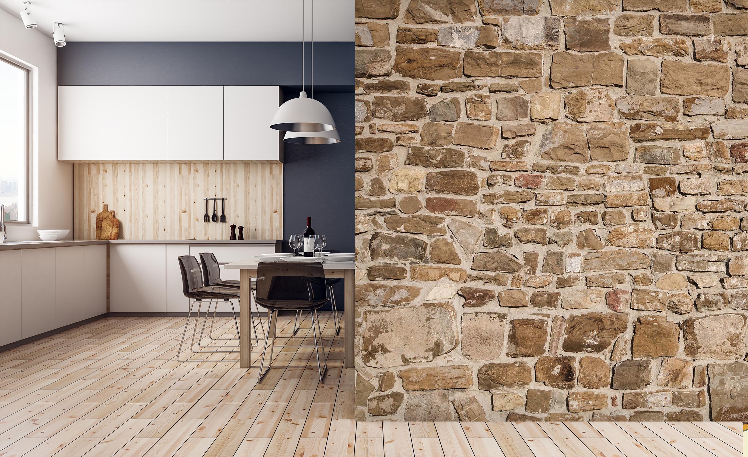 3D Traditional Stone Brick 011 Wall Murals Wallpaper AJ Wallpaper 2