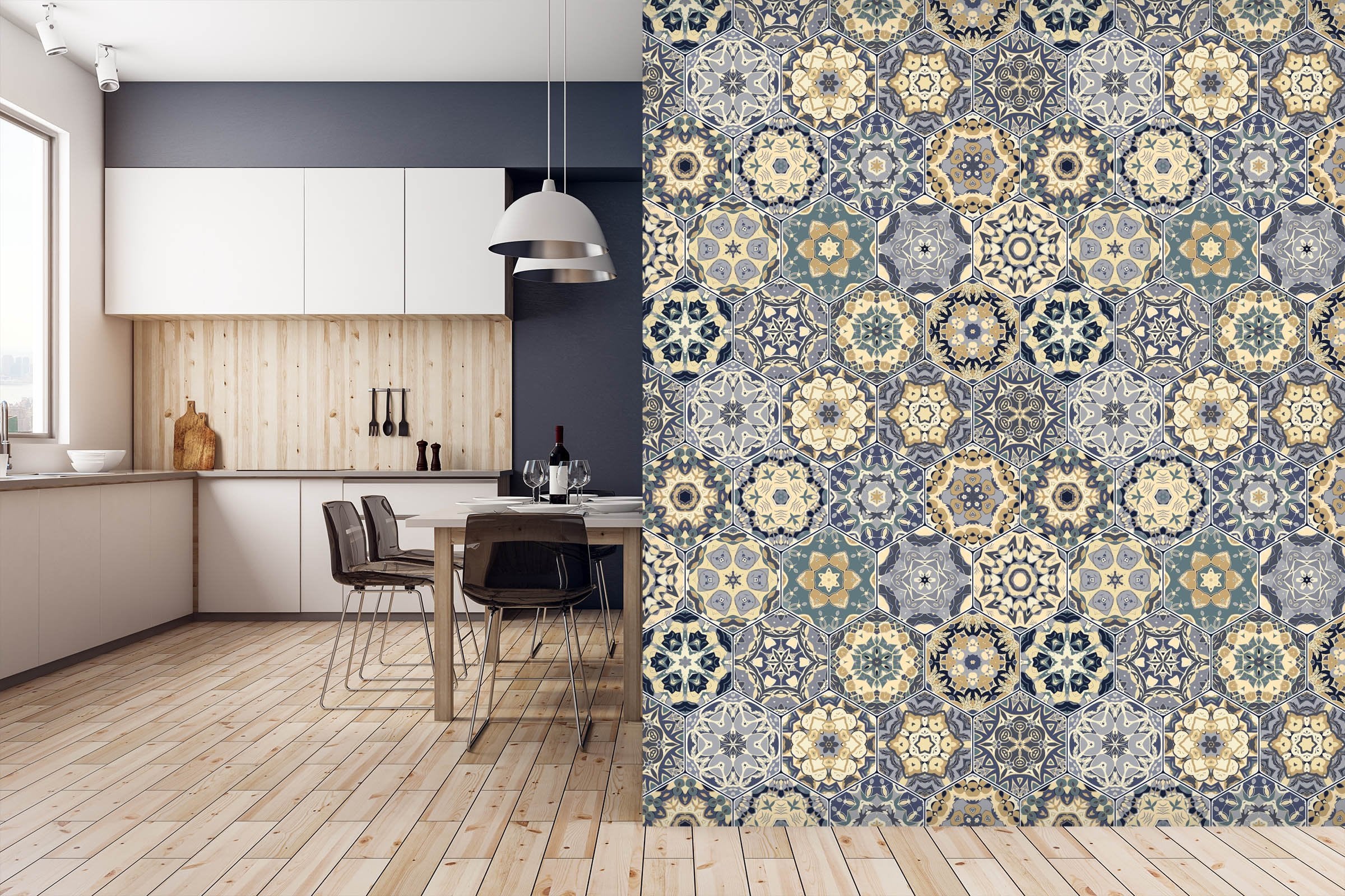 3D Vintage Mosaic 070 Marble Tile Texture Wallpaper AJ Wallpaper 2