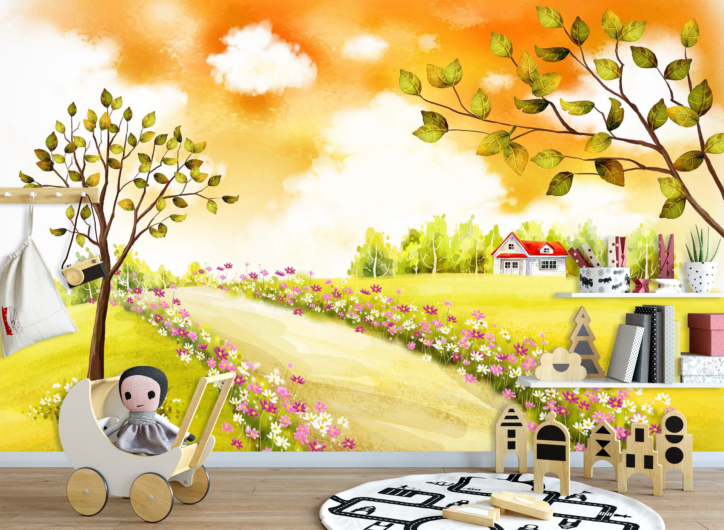 3D Autumn Forest 1714 Wall Murals
