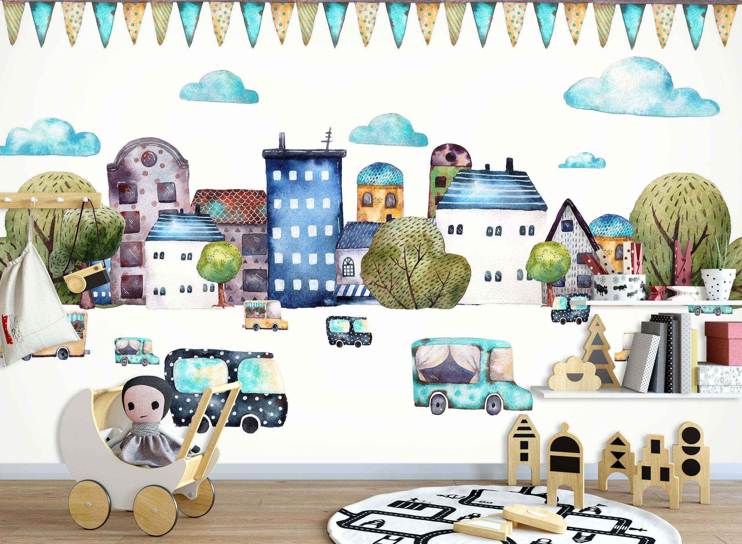 3D Cute House 1434 Wall Murals