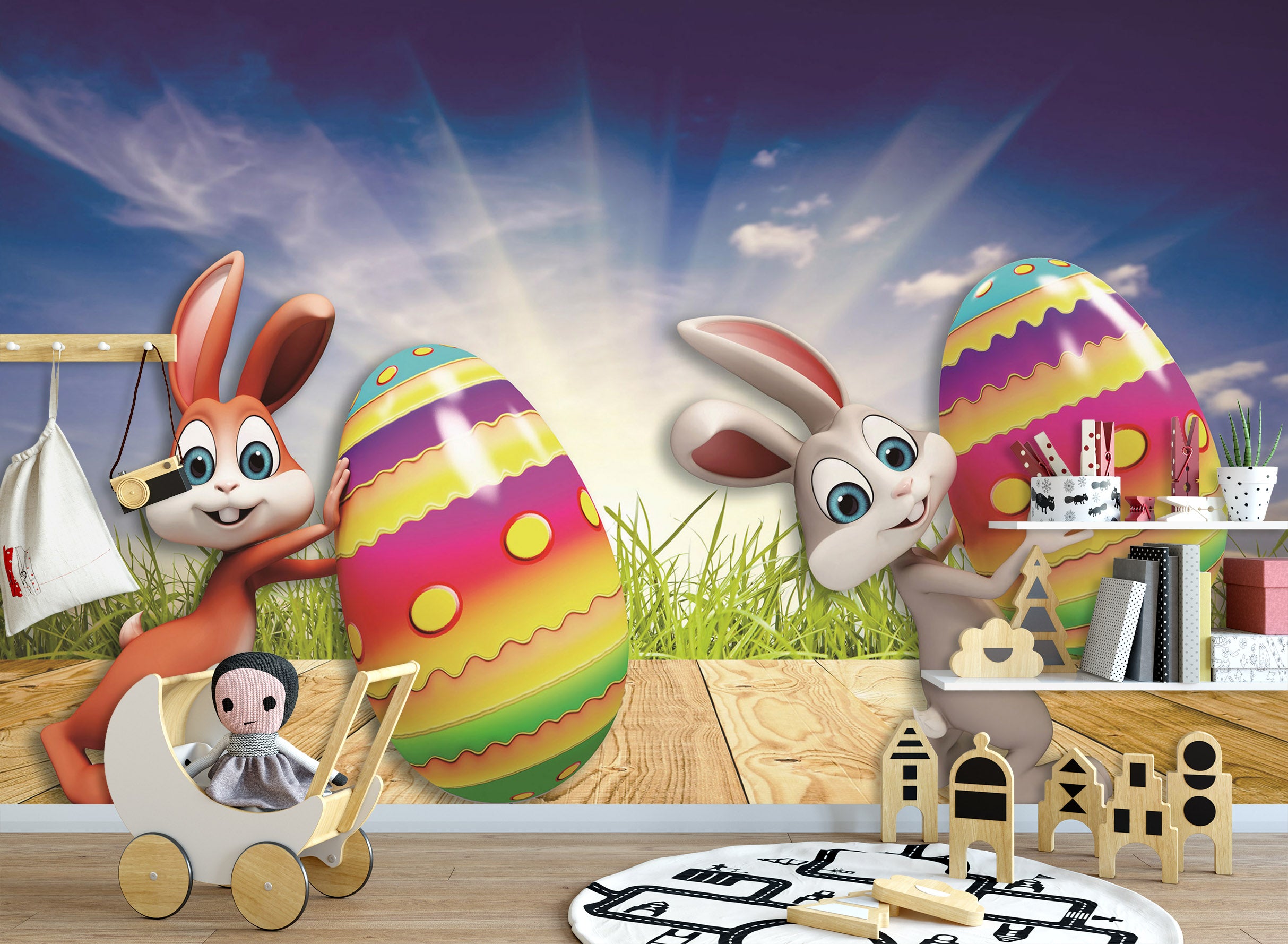 3D Happy Steppe 3004 Wall Murals