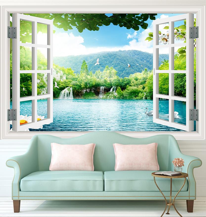 3D Pure Lake Mountain 239 Wallpaper AJ Wallpaper