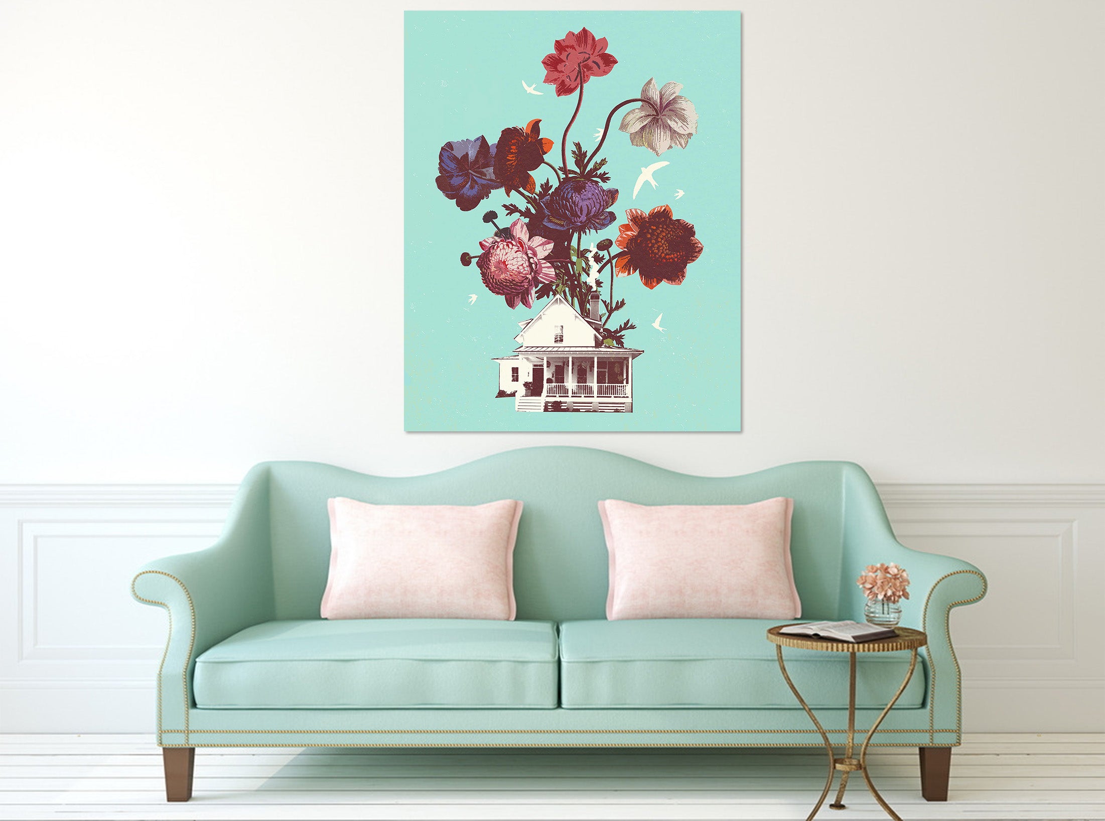 3D Flower House 014 Showdeer Wall Sticker
