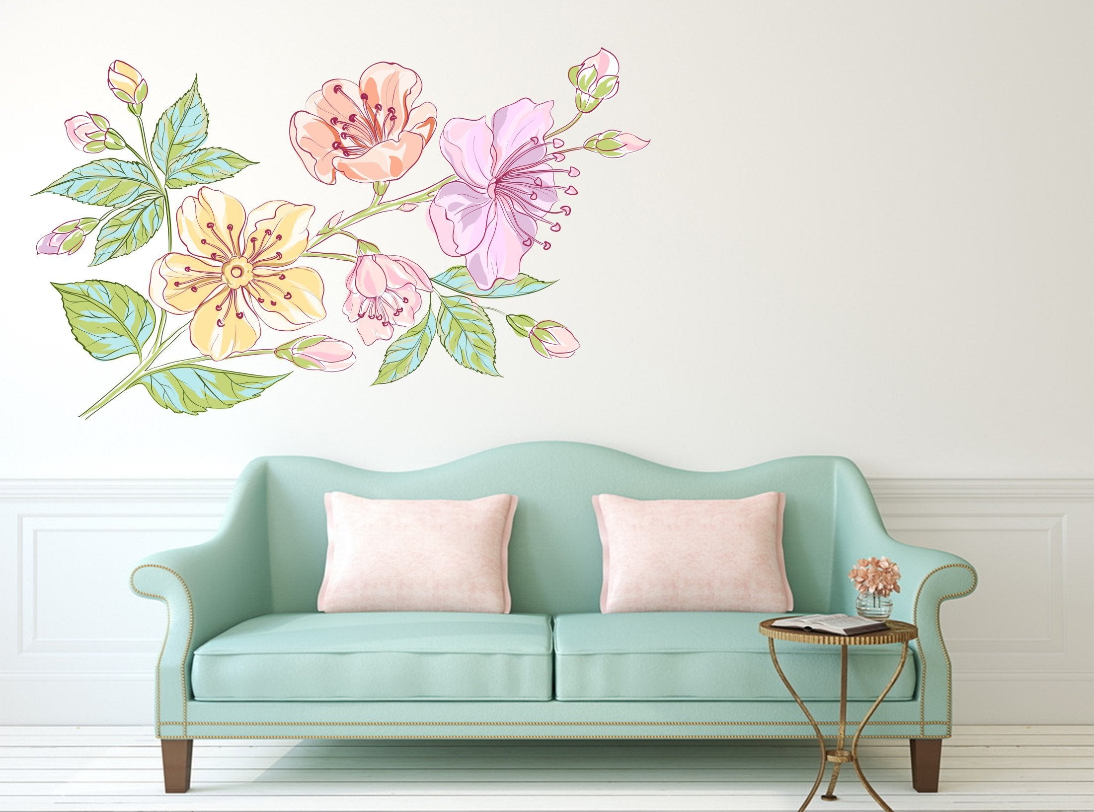 3D Blooming Flower Graffiti 102 Wall Stickers Wallpaper AJ Wallpaper
