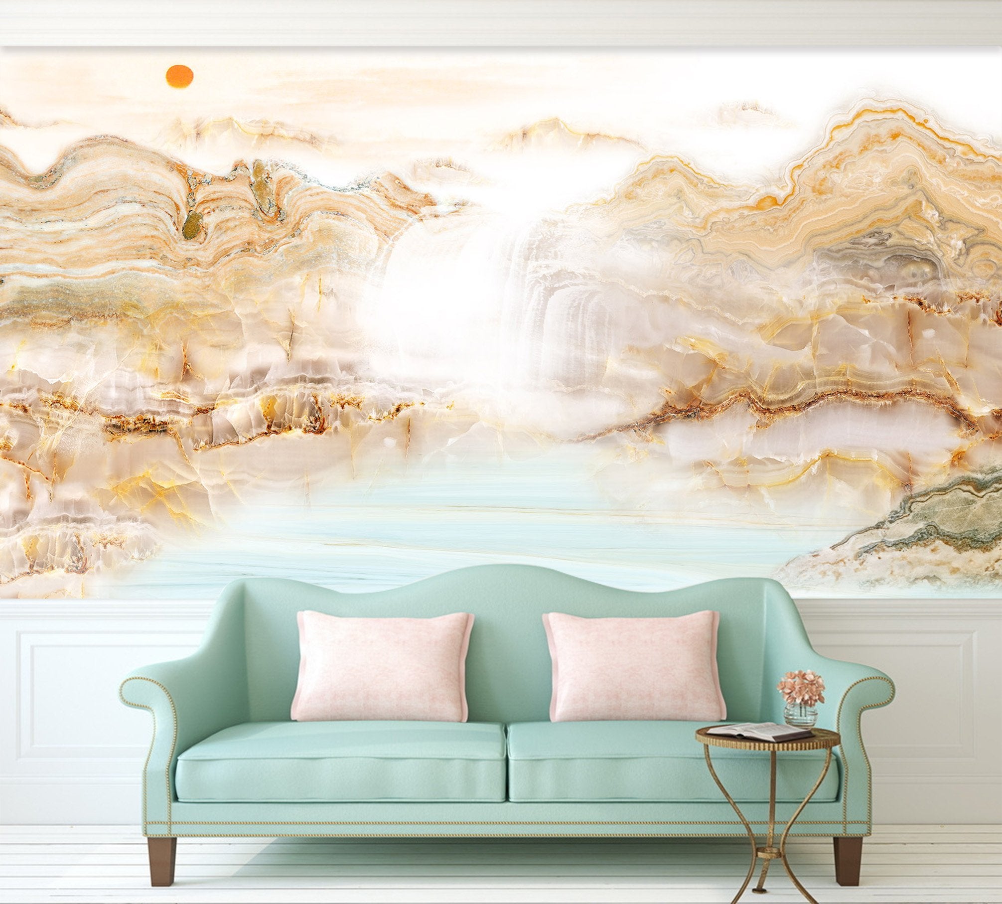 3D Stone Pattern Sun 499 Wallpaper AJ Wallpaper 2