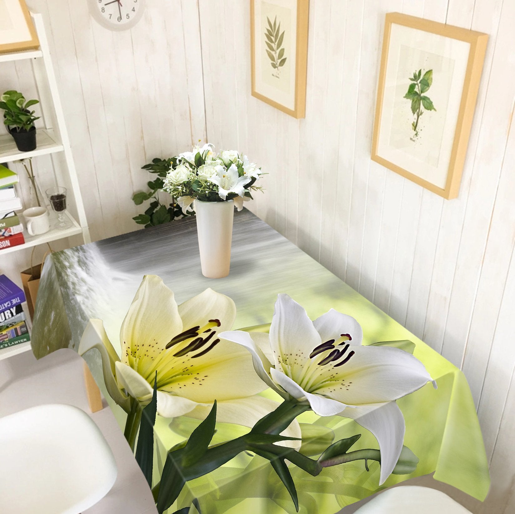 3D Beautiful Lilies 49 Tablecloths Wallpaper AJ Wallpaper
