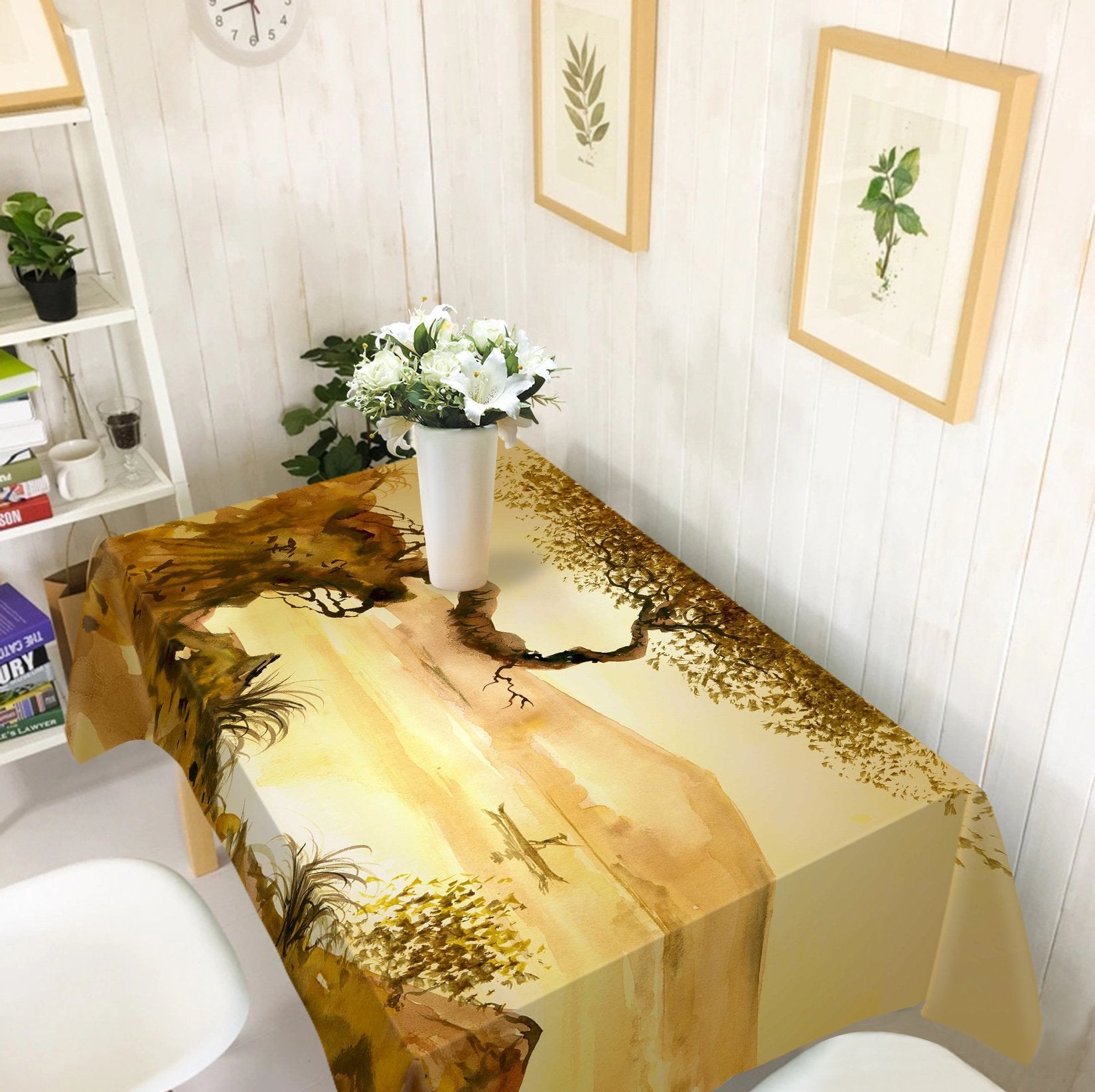 3D Watercolor Lake 68 Tablecloths Wallpaper AJ Wallpaper