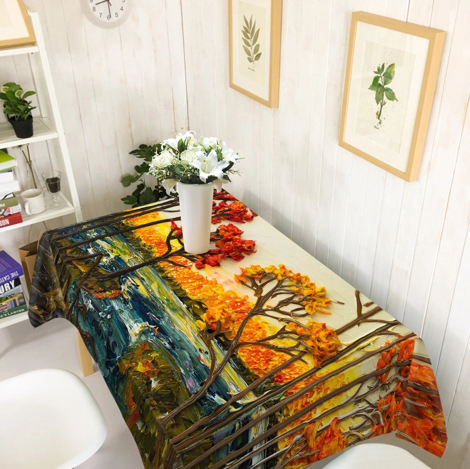 3D Trees Oil Painting 24 Tablecloths Wallpaper AJ Wallpaper