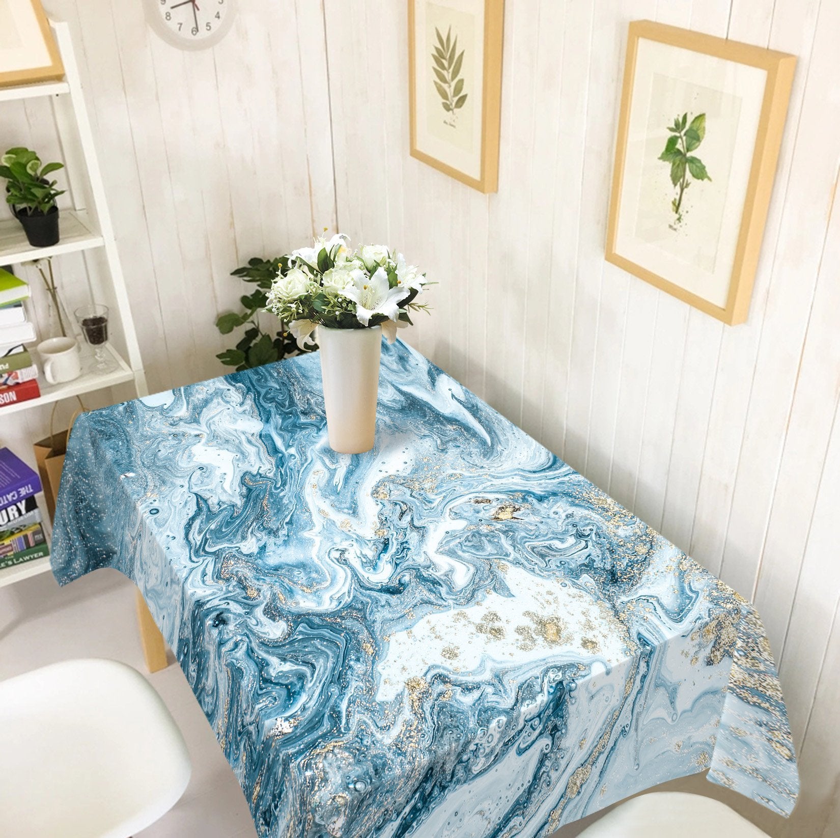 3D Wavy Green Painting 66 Tablecloths Wallpaper AJ Wallpaper