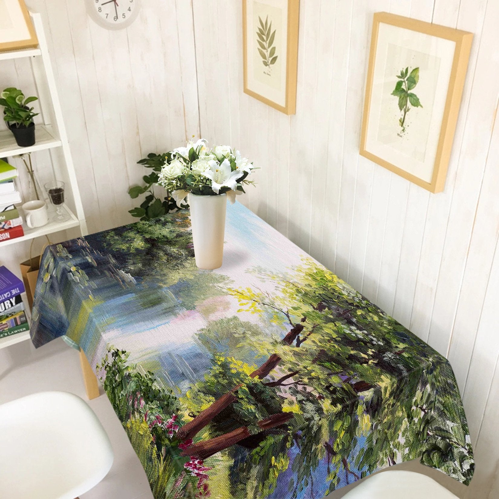 3D Oil Painting Tree 628 Tablecloths Wallpaper AJ Wallpaper