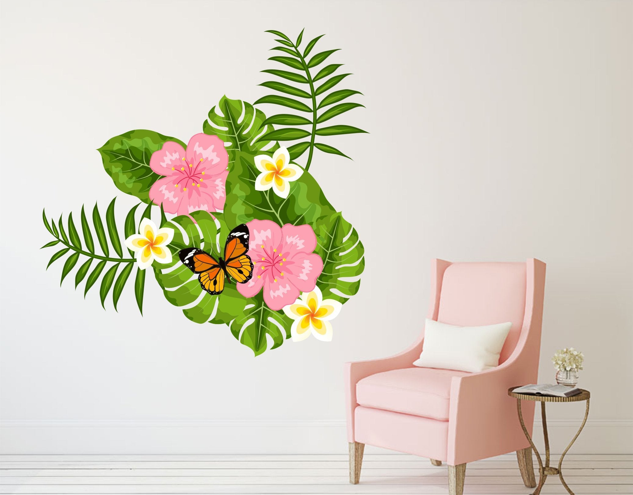 3D Orange Butterfly 144 Wall Stickers Wallpaper AJ Wallpaper