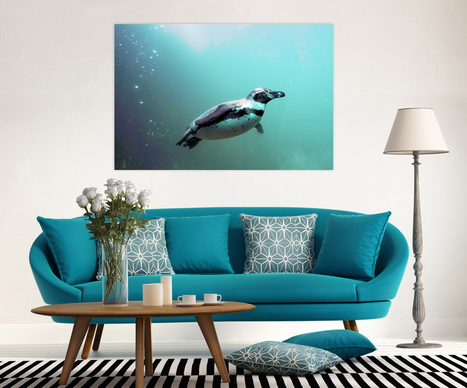 3D Penguin 103 Animal Wall Stickers Wallpaper AJ Wallpaper 2