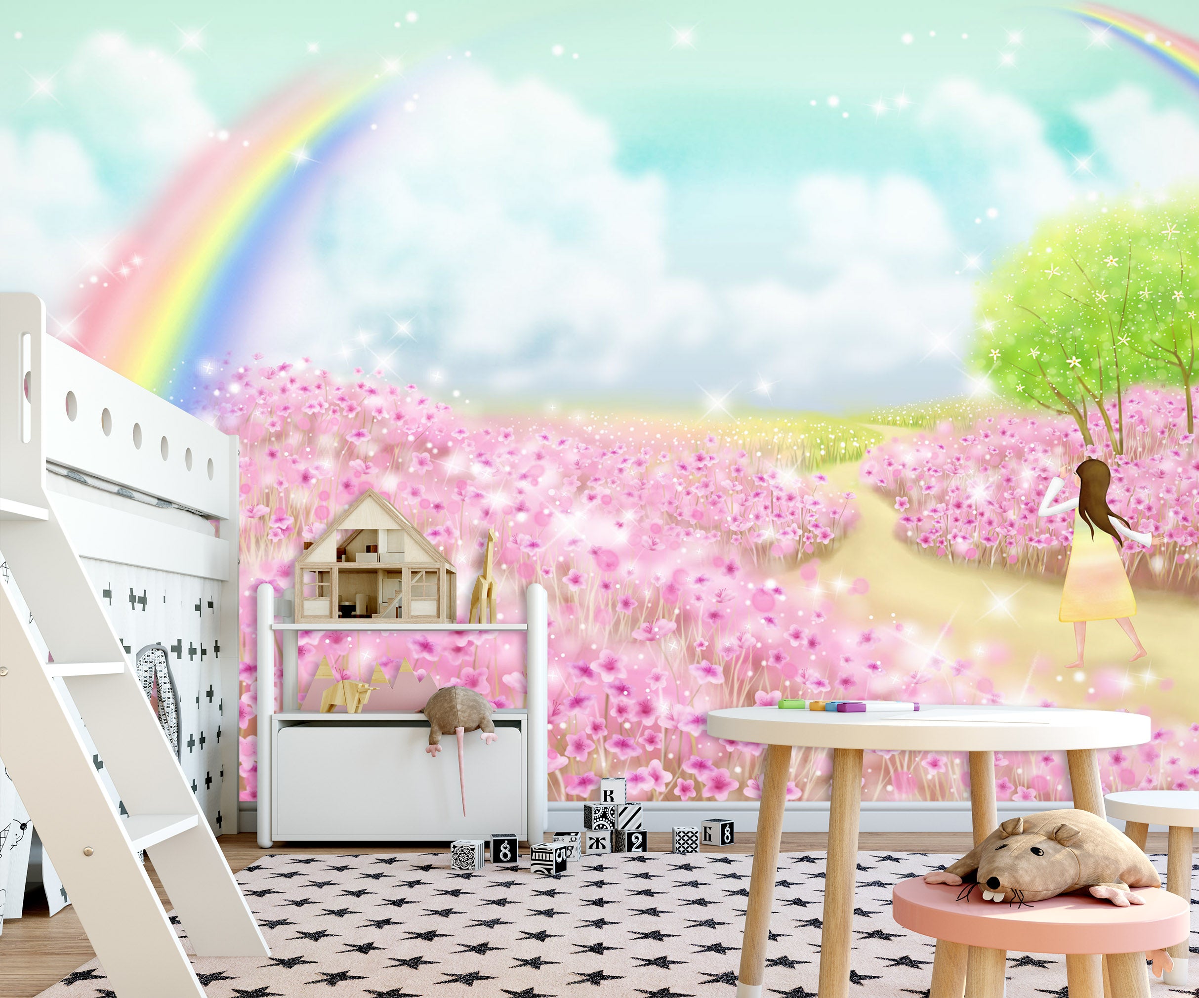3D Rainbow World 1656 Wall Murals