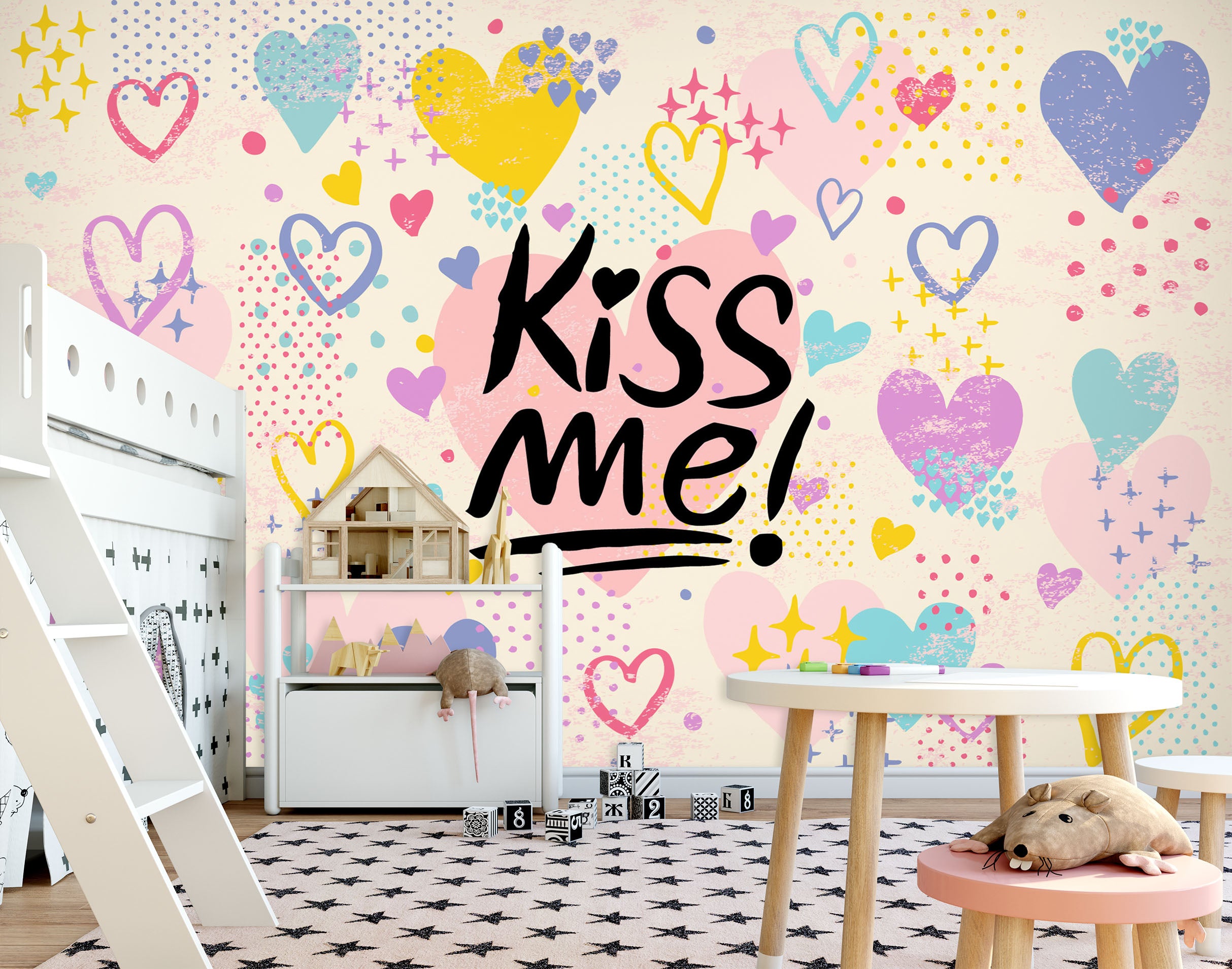 3D Color Heart 57126 Wall Murals