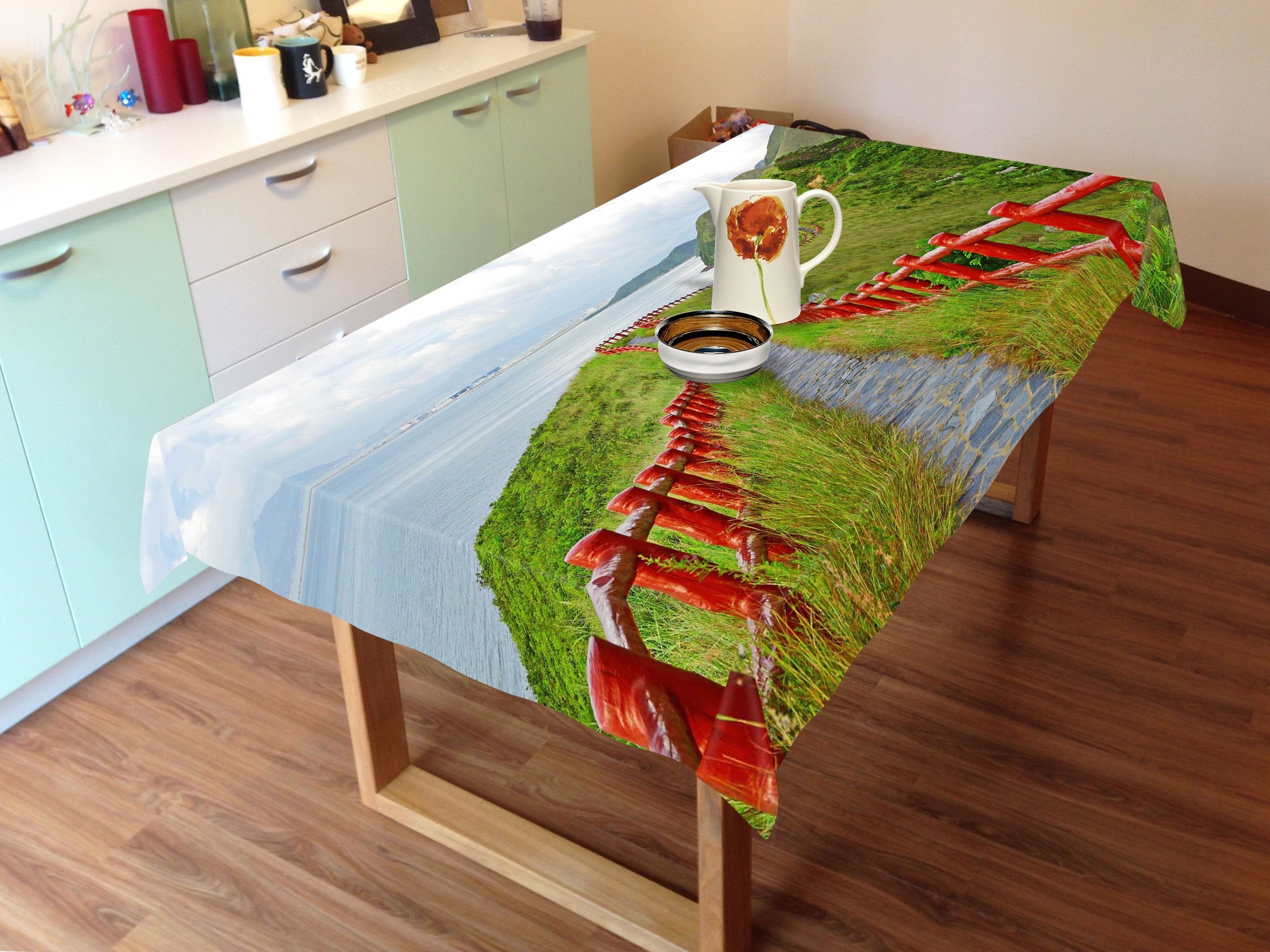 3D Seaside Road 832 Tablecloths Wallpaper AJ Wallpaper