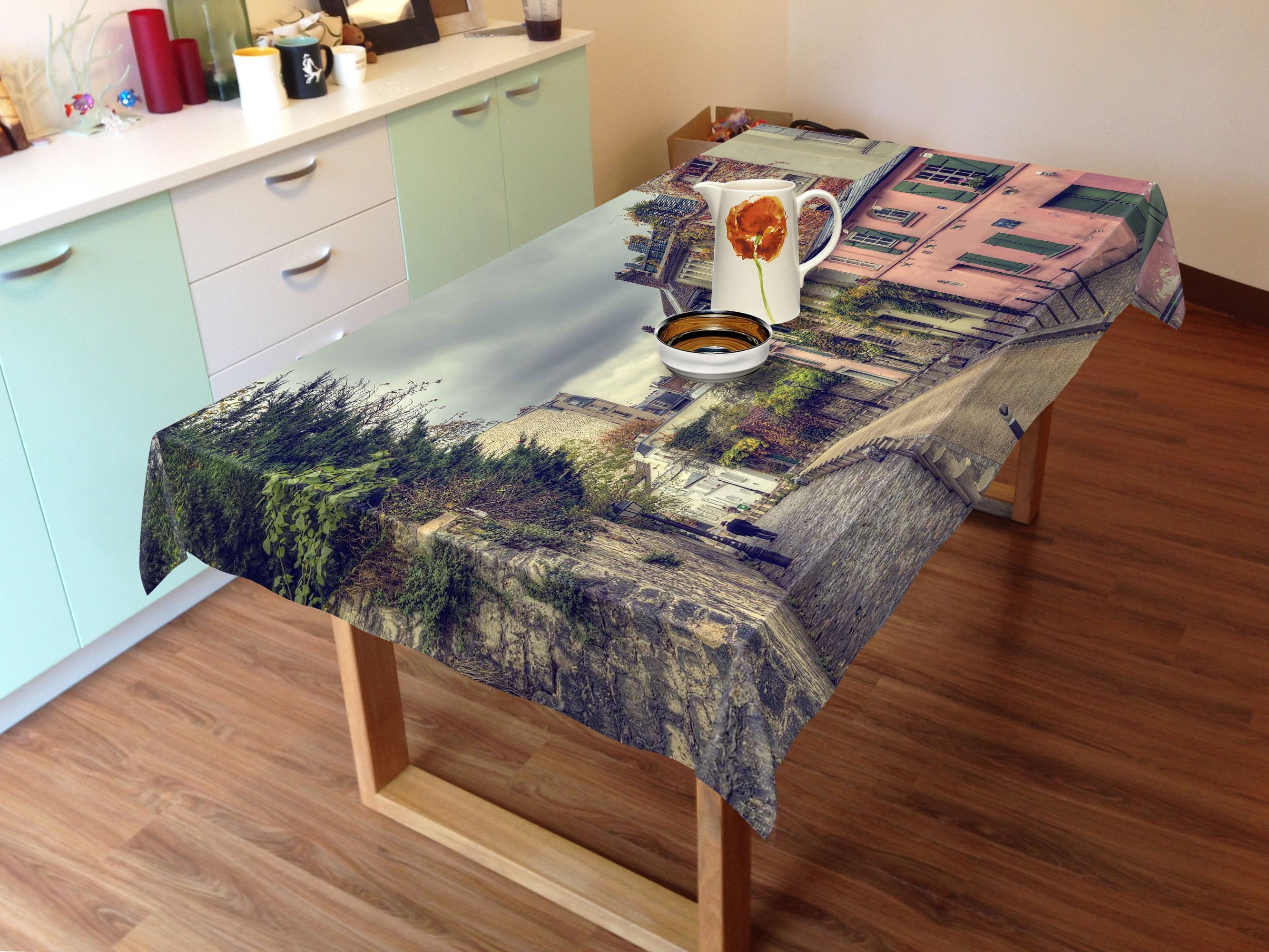 3D Town Road 587 Tablecloths Wallpaper AJ Wallpaper