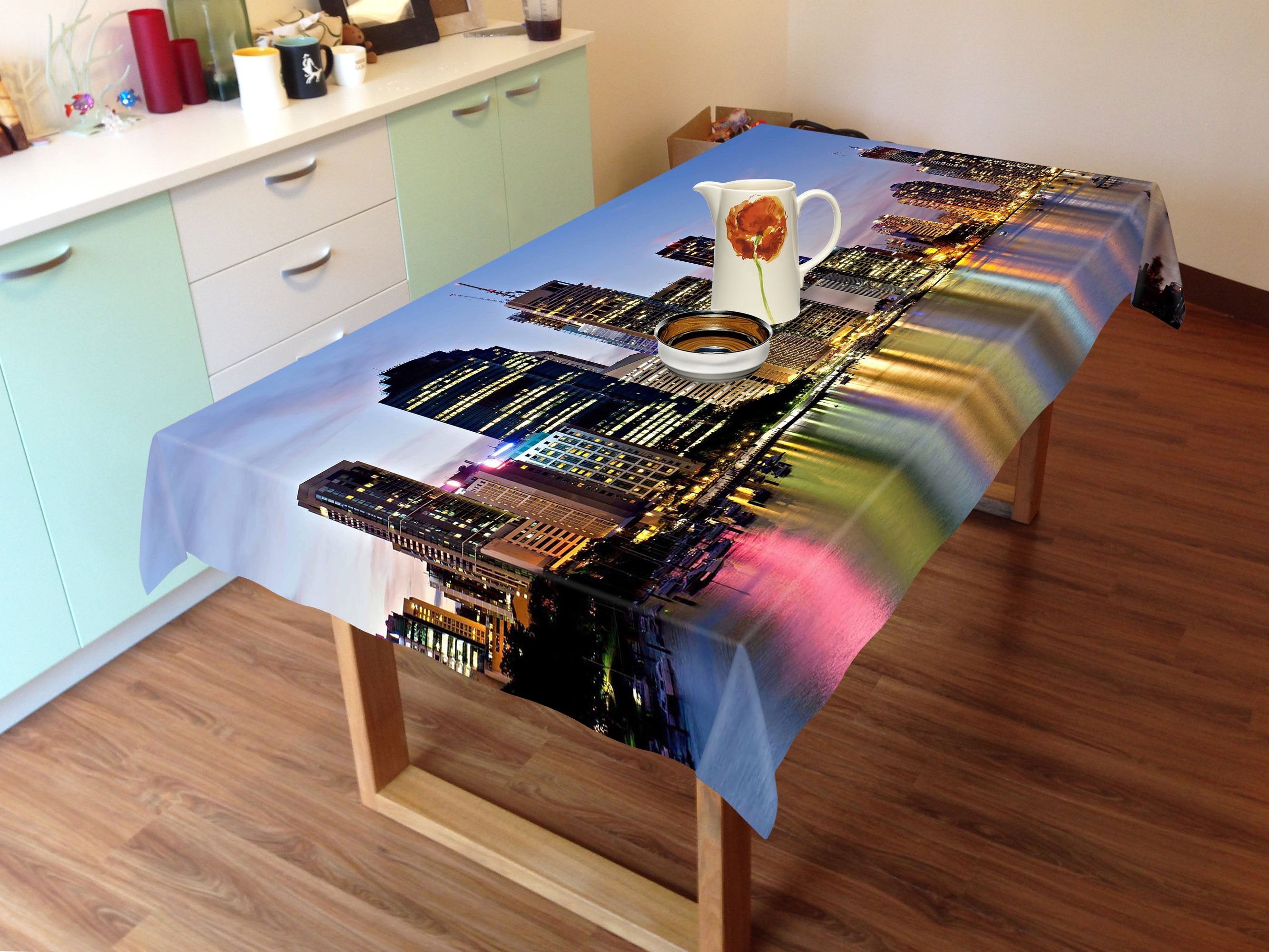 3D Shining City 826 Tablecloths Wallpaper AJ Wallpaper