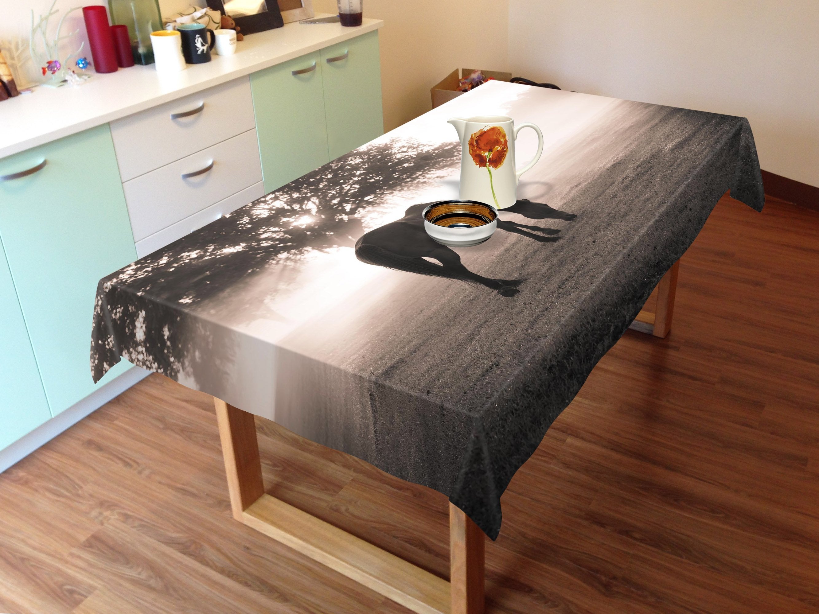 3D Grassland Horse 654 Tablecloths Wallpaper AJ Wallpaper
