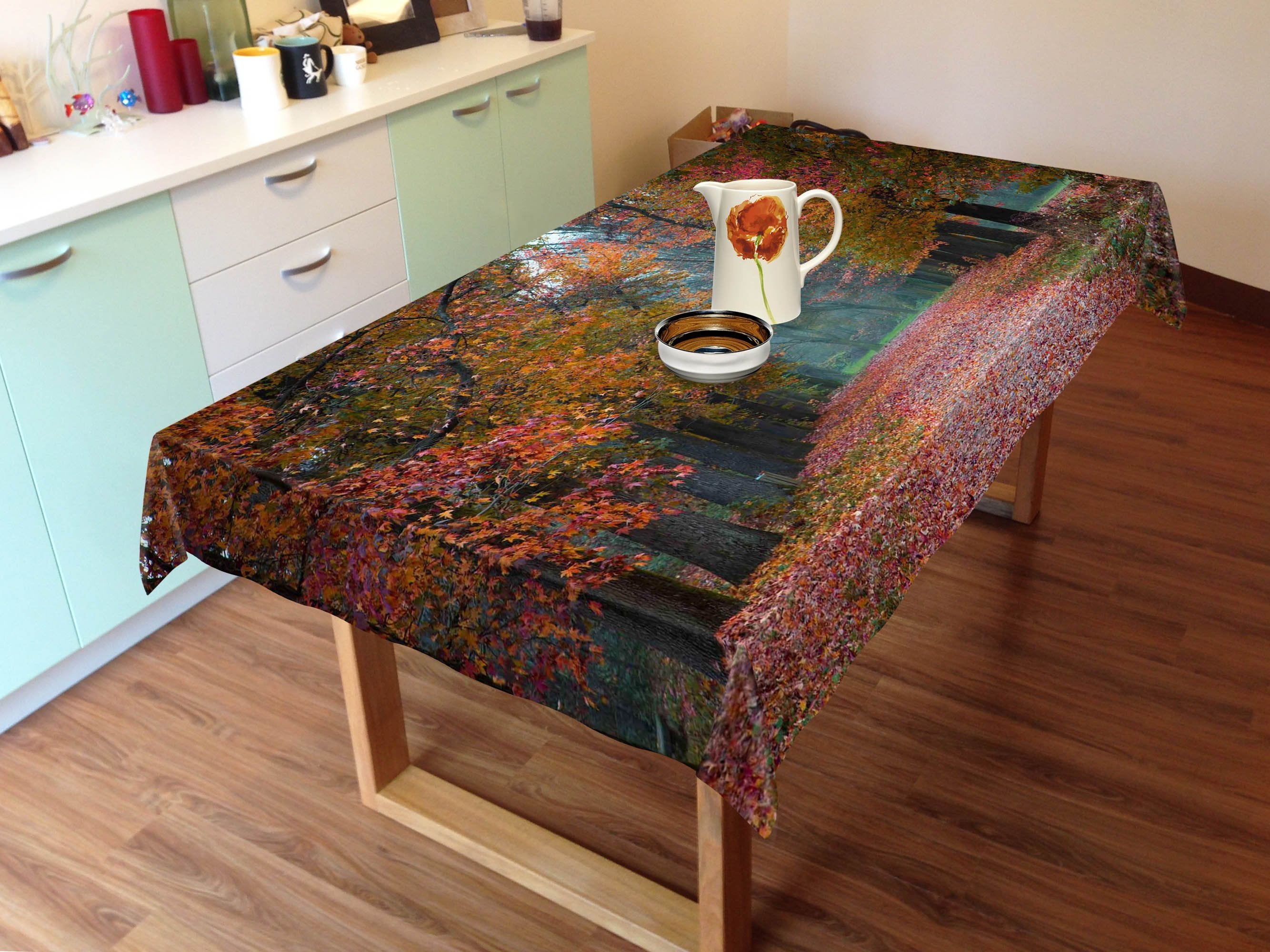 3D Maple Trees Fallen Leaves 533 Tablecloths Wallpaper AJ Wallpaper