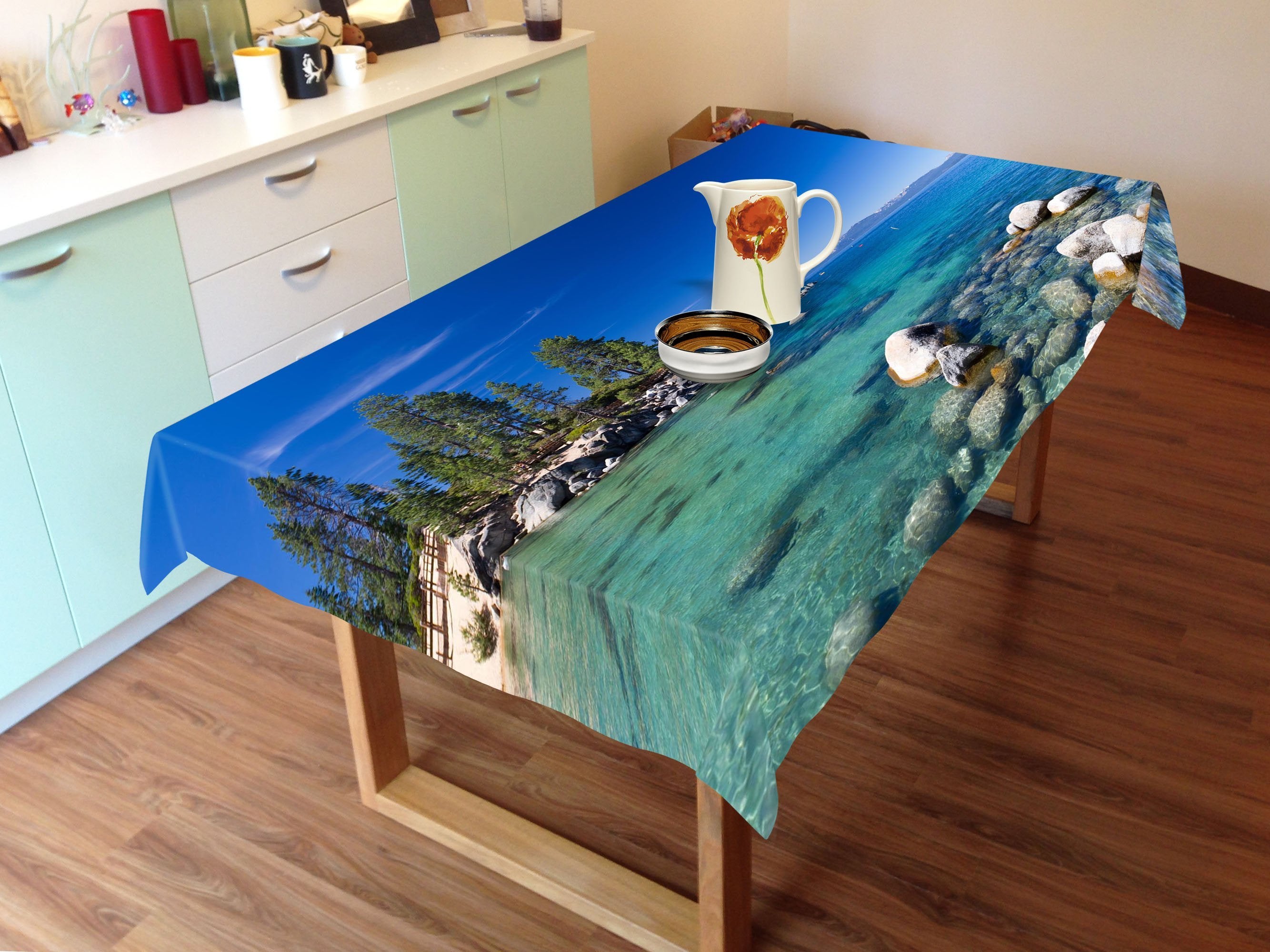 3D Sea Bay Scenery 827 Tablecloths Wallpaper AJ Wallpaper