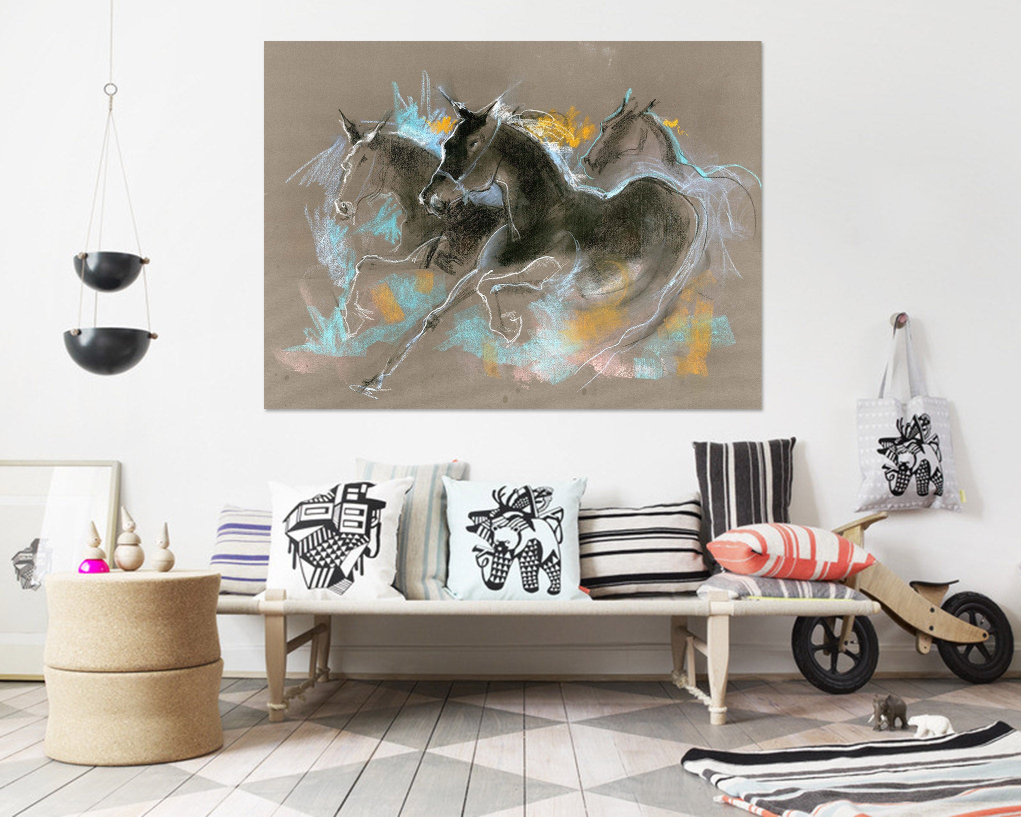 3D Running Horse 014 Anne Farrall Doyle Wall Sticker