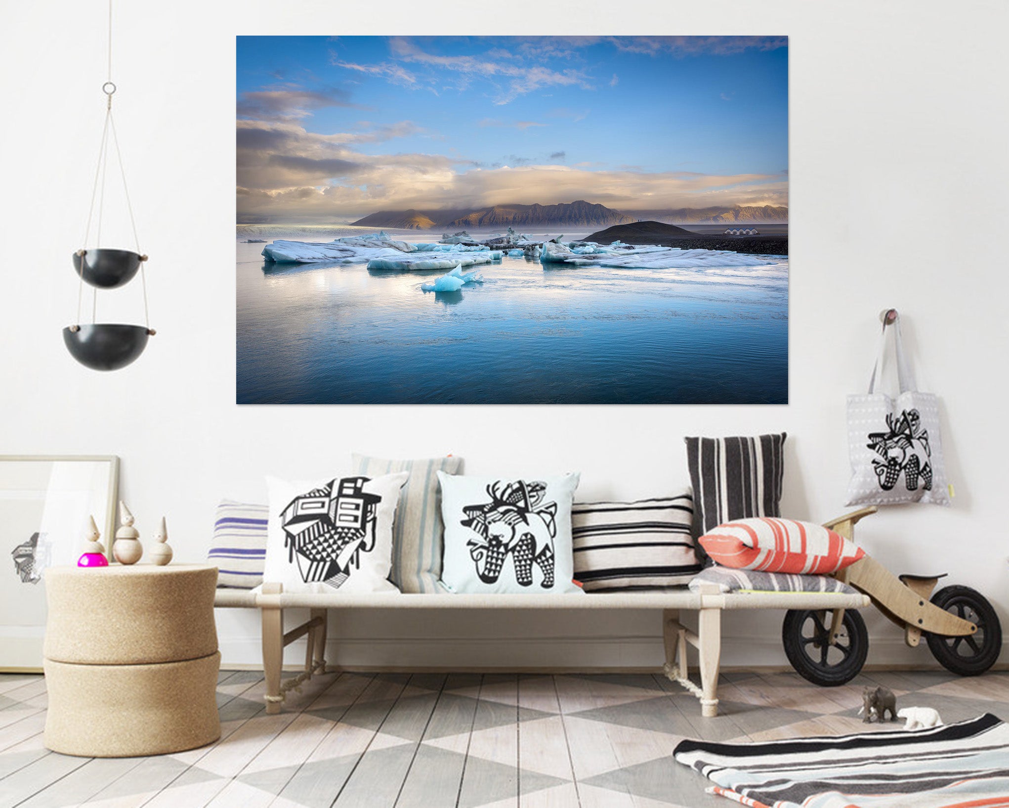 3D Blue Glacier 176 Marco Carmassi Wall Sticker