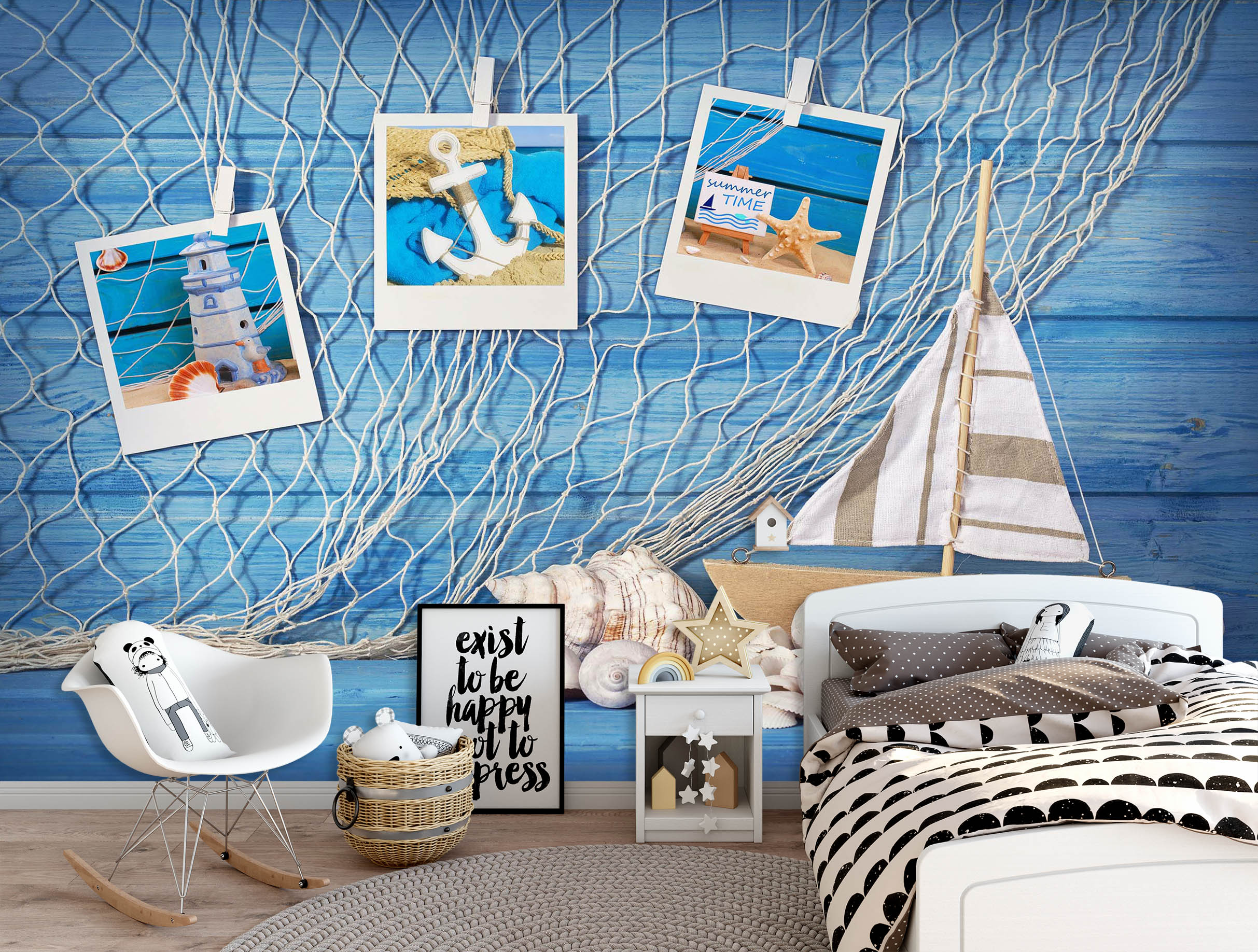 3D Beach Cross 1719 Wall Murals