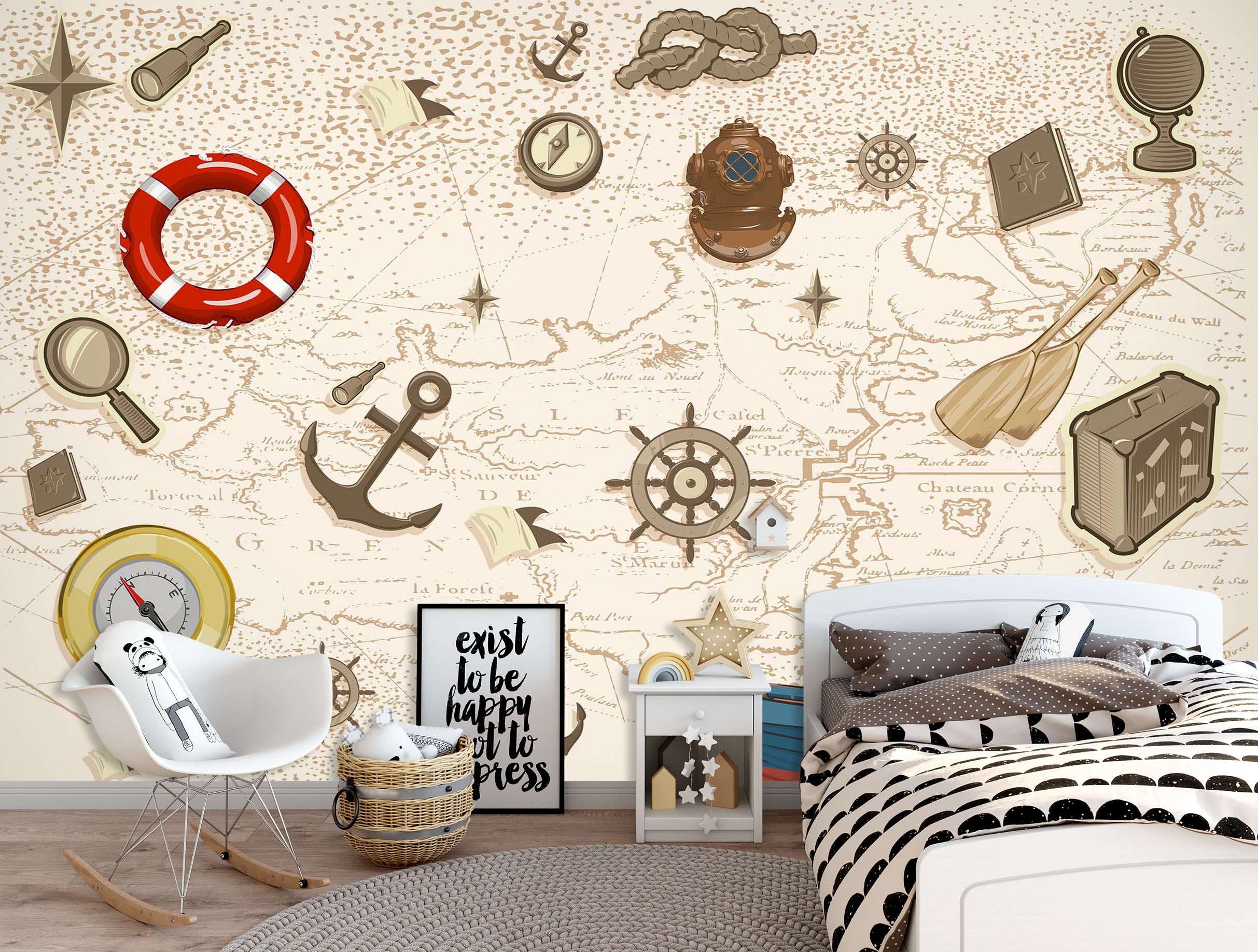 3D Lifebuoy 1675 Wall Murals