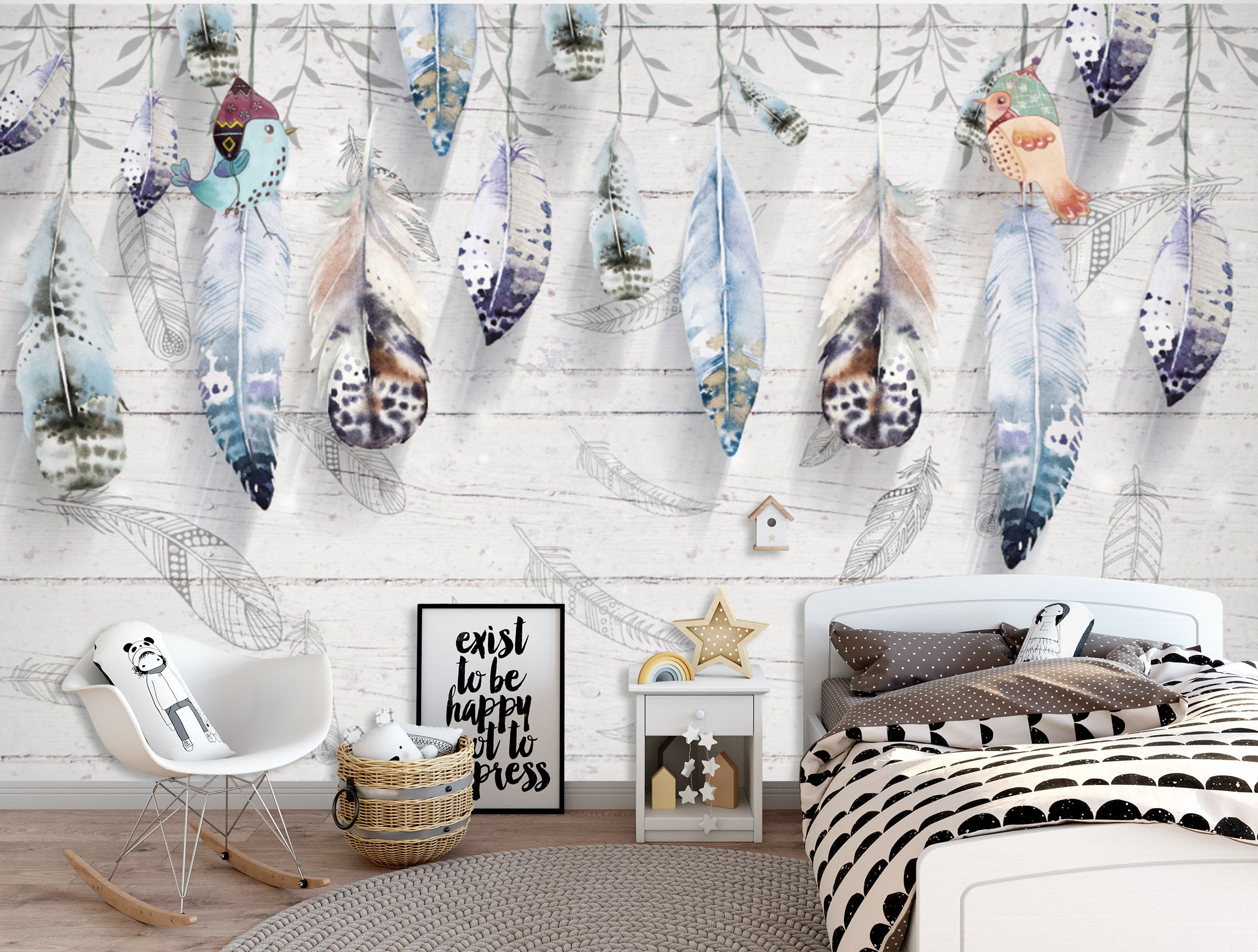 3D Colored Feathers 1676 Wall Murals