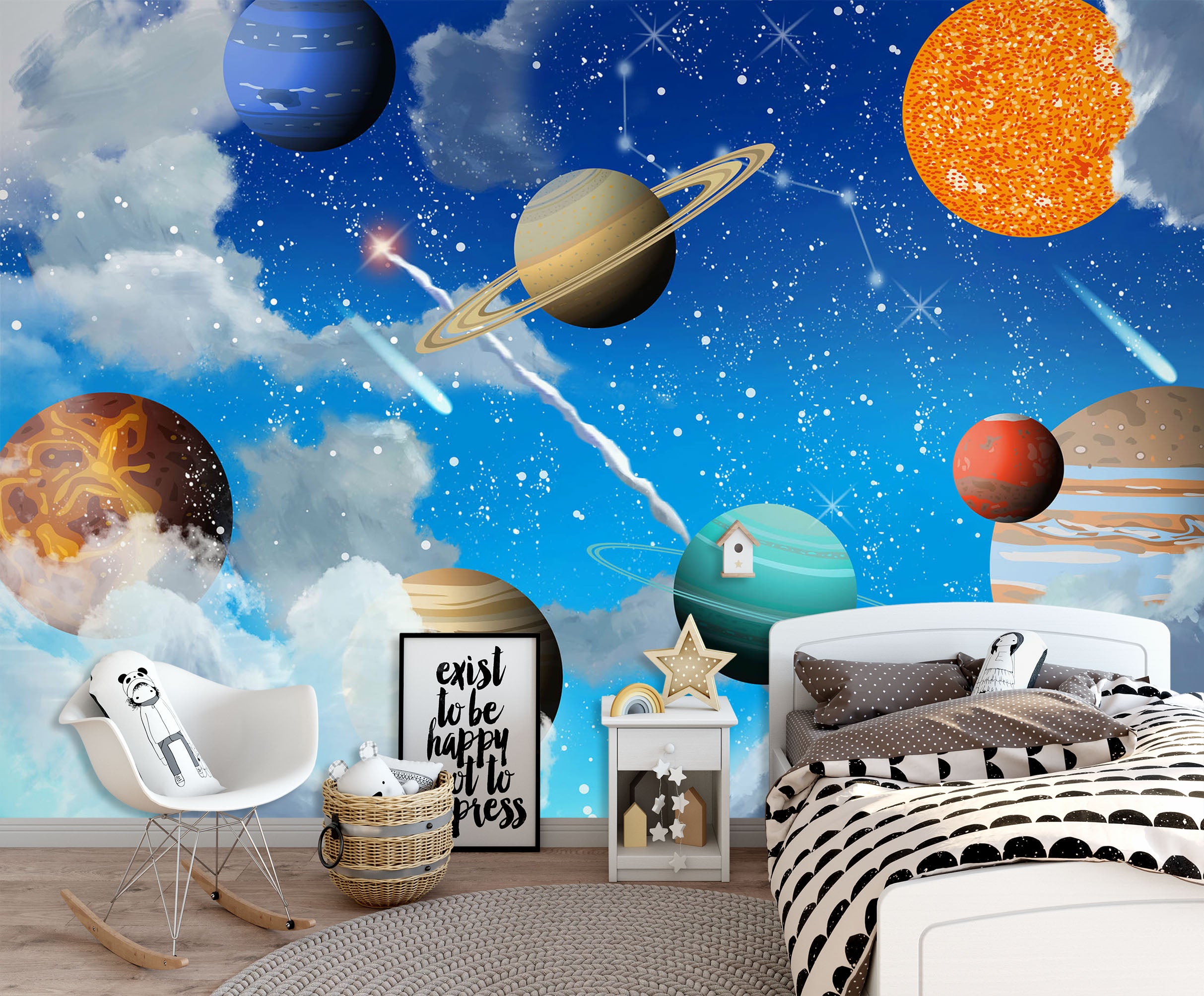 3D Color Planet 1681 Wall Murals
