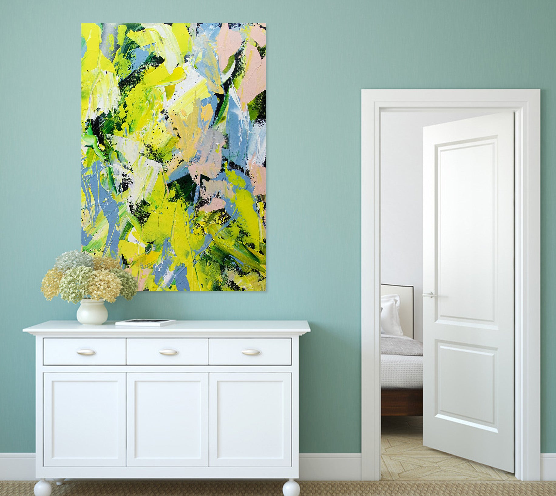 3D Yellow Graffiti 292 Allan P. Friedlander Wall Sticker