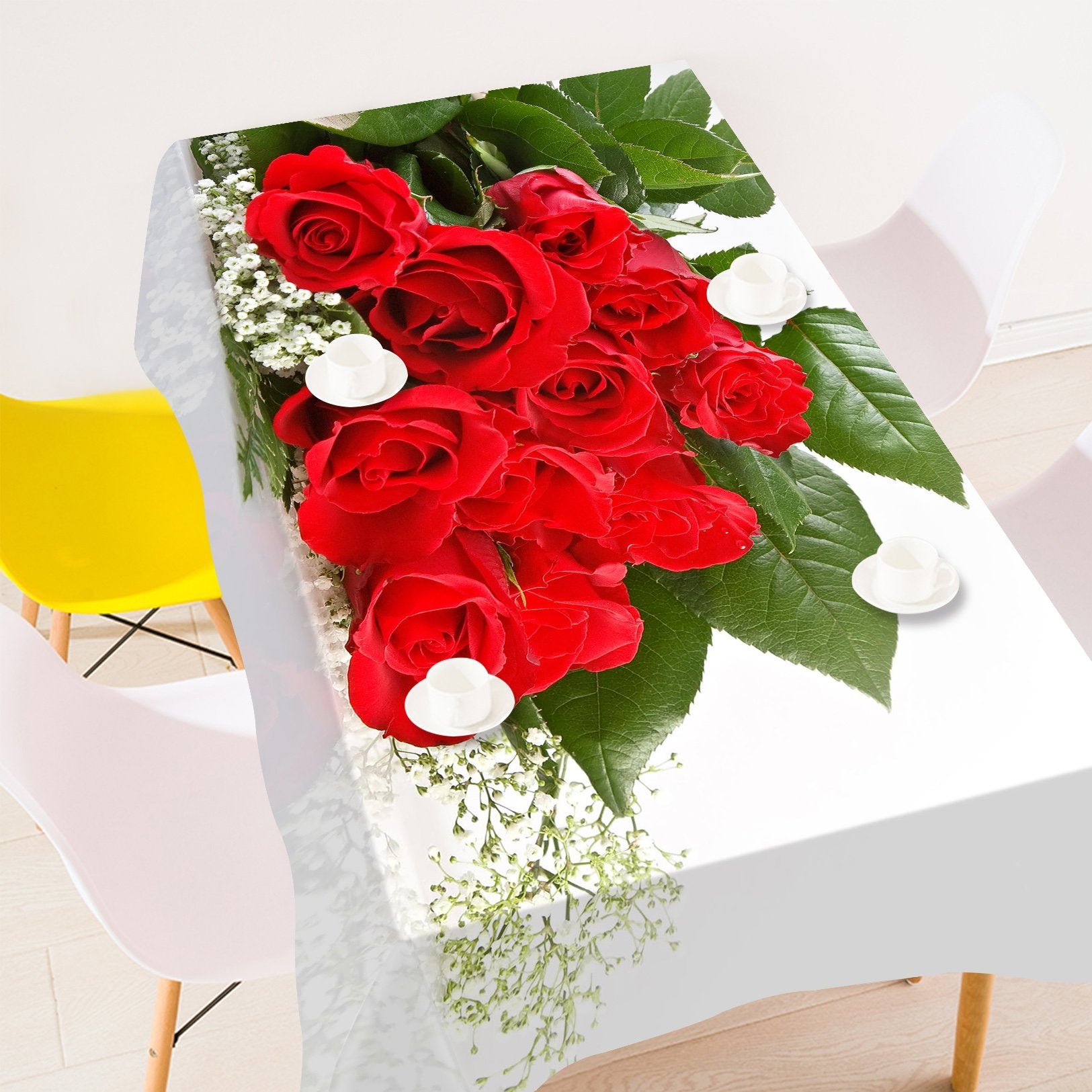 3D Red Roses 209 Tablecloths Wallpaper AJ Wallpaper