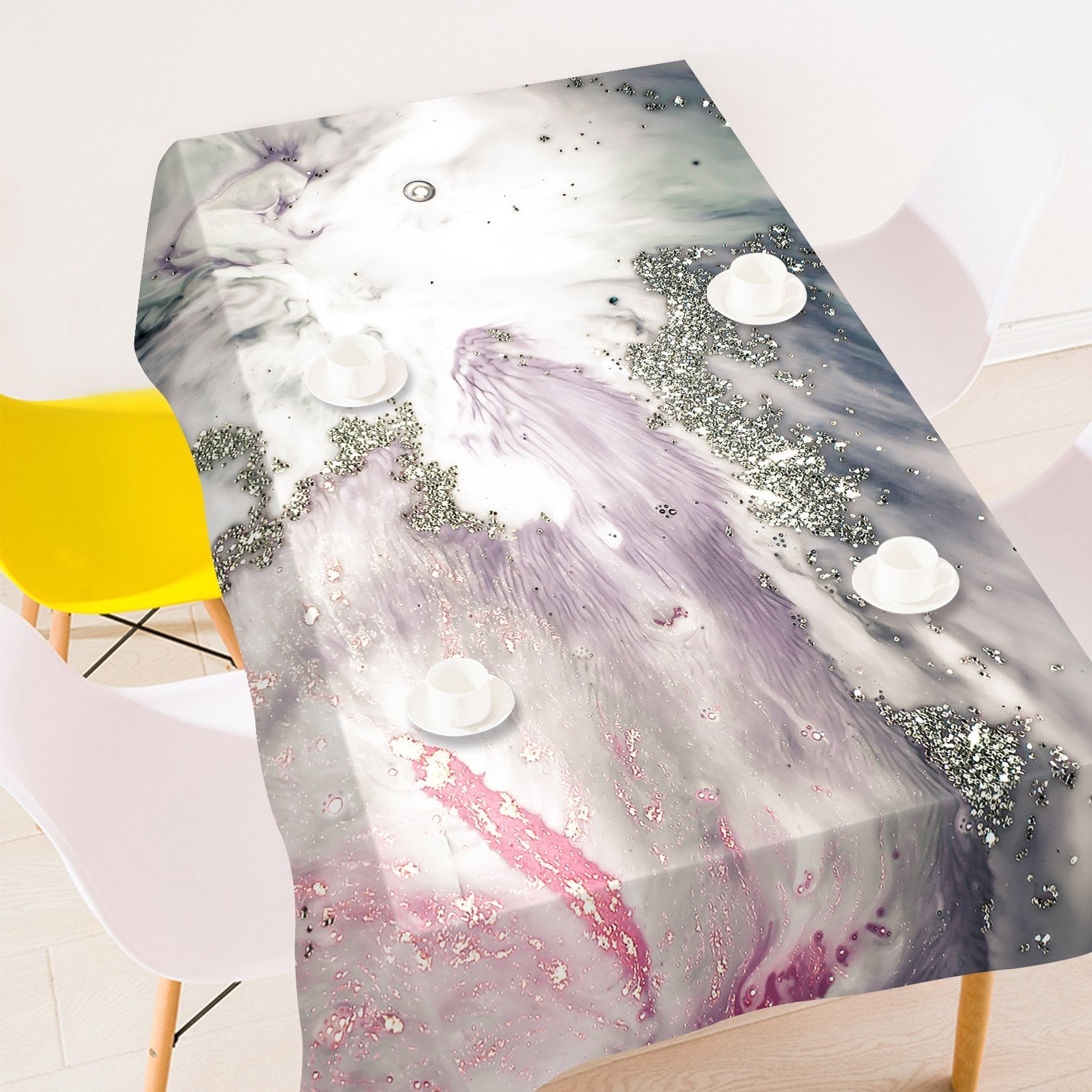 3D Silver Abstract Pattern 70 Tablecloths Wallpaper AJ Wallpaper