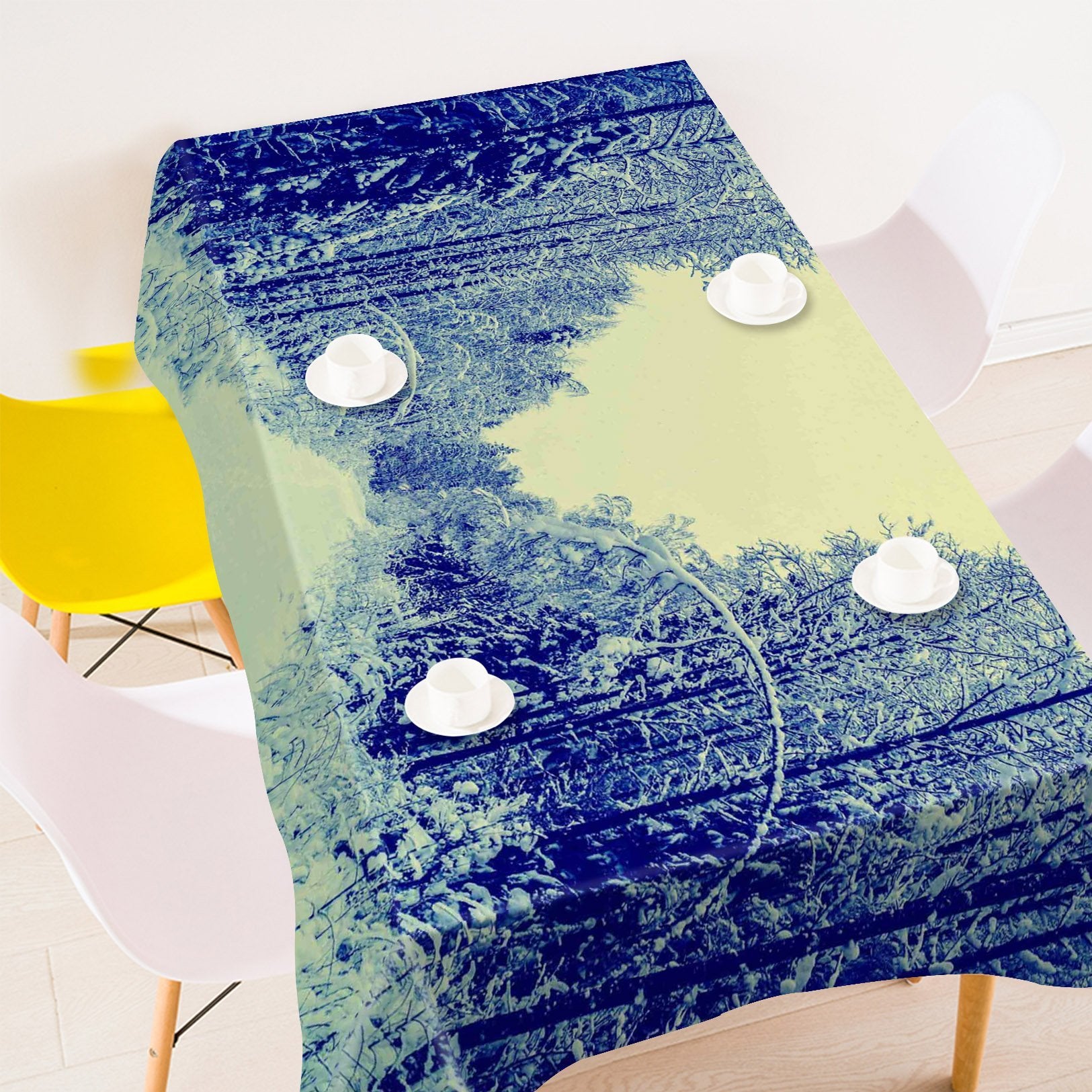 3D Snow Forest Road 462 Tablecloths Wallpaper AJ Wallpaper