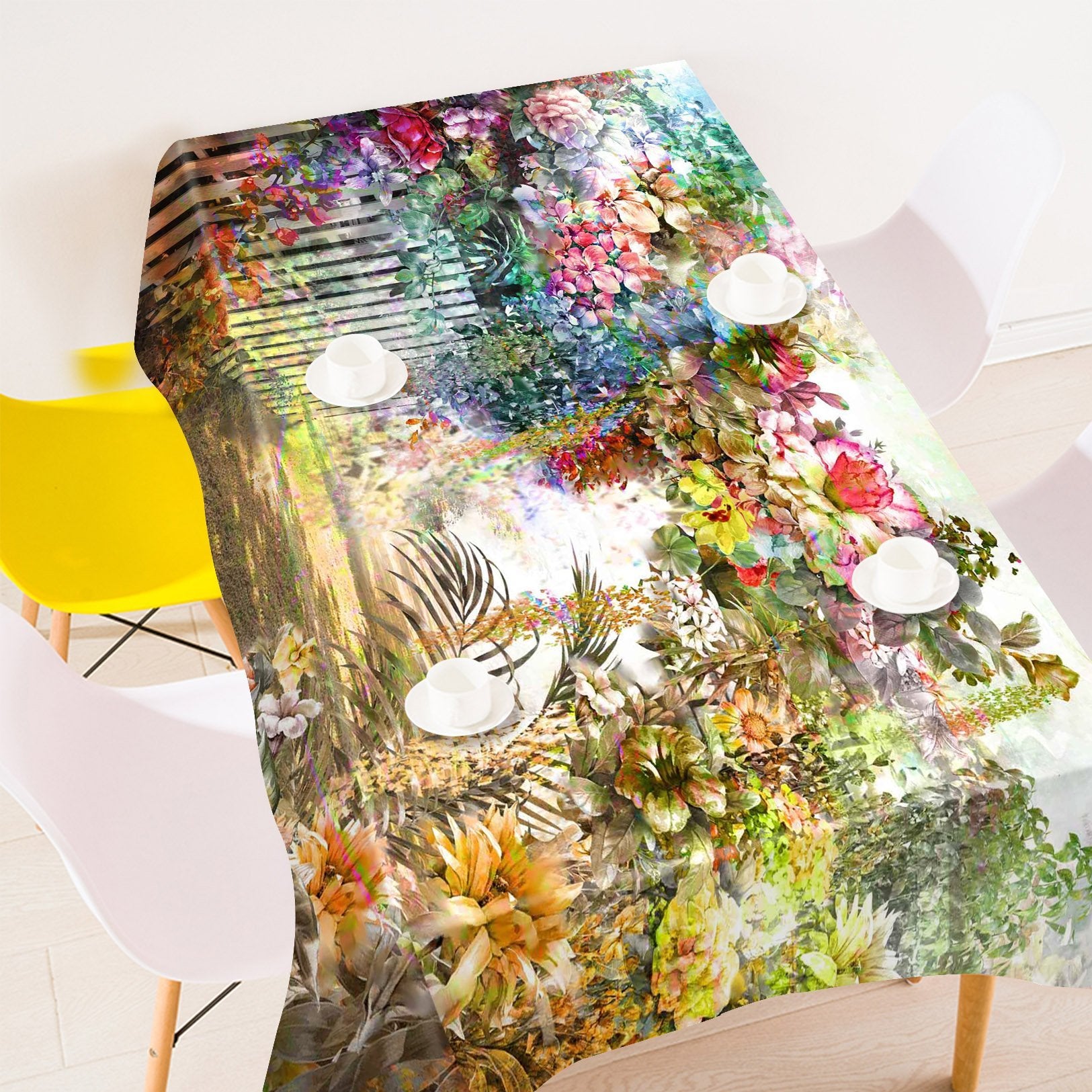 3D Colorful Flowers 546 Tablecloths Wallpaper AJ Wallpaper