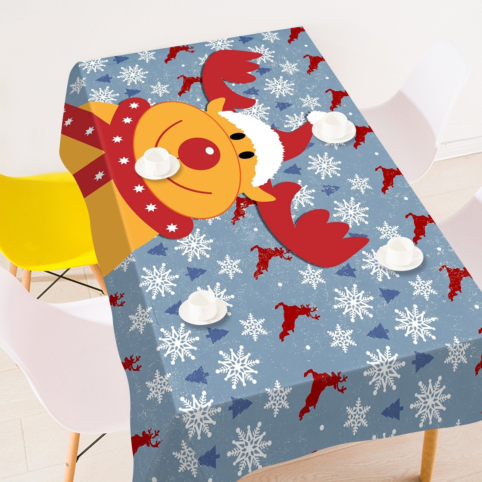 3D Cartoon Fat Deer 50 Tablecloths Tablecloths AJ Creativity Home