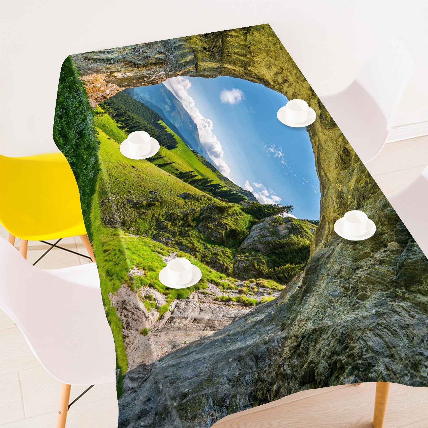 3D Cave Scenery 314 Tablecloths Wallpaper AJ Wallpaper