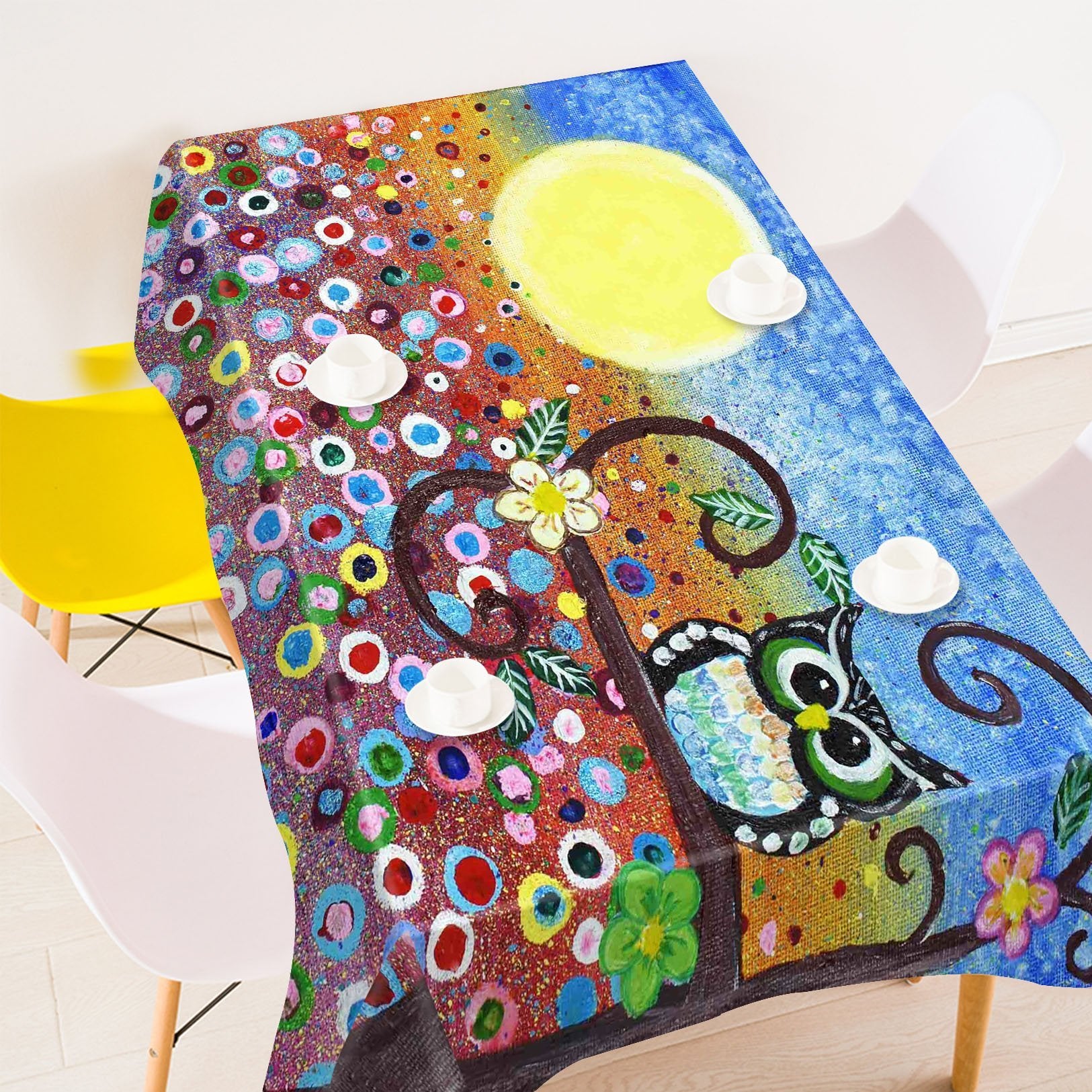 3D Owl Painting 648 Tablecloths Wallpaper AJ Wallpaper