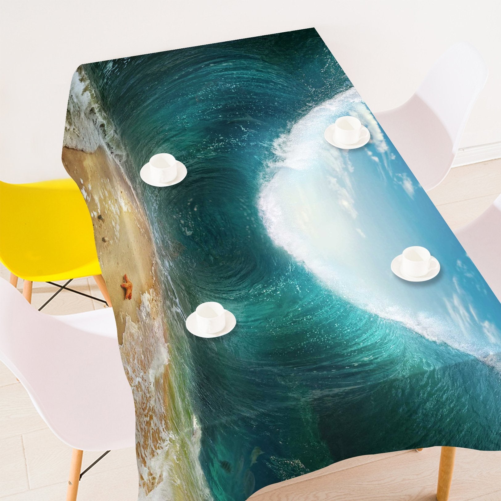 3D Beach High Waves 37 Tablecloths Wallpaper AJ Wallpaper